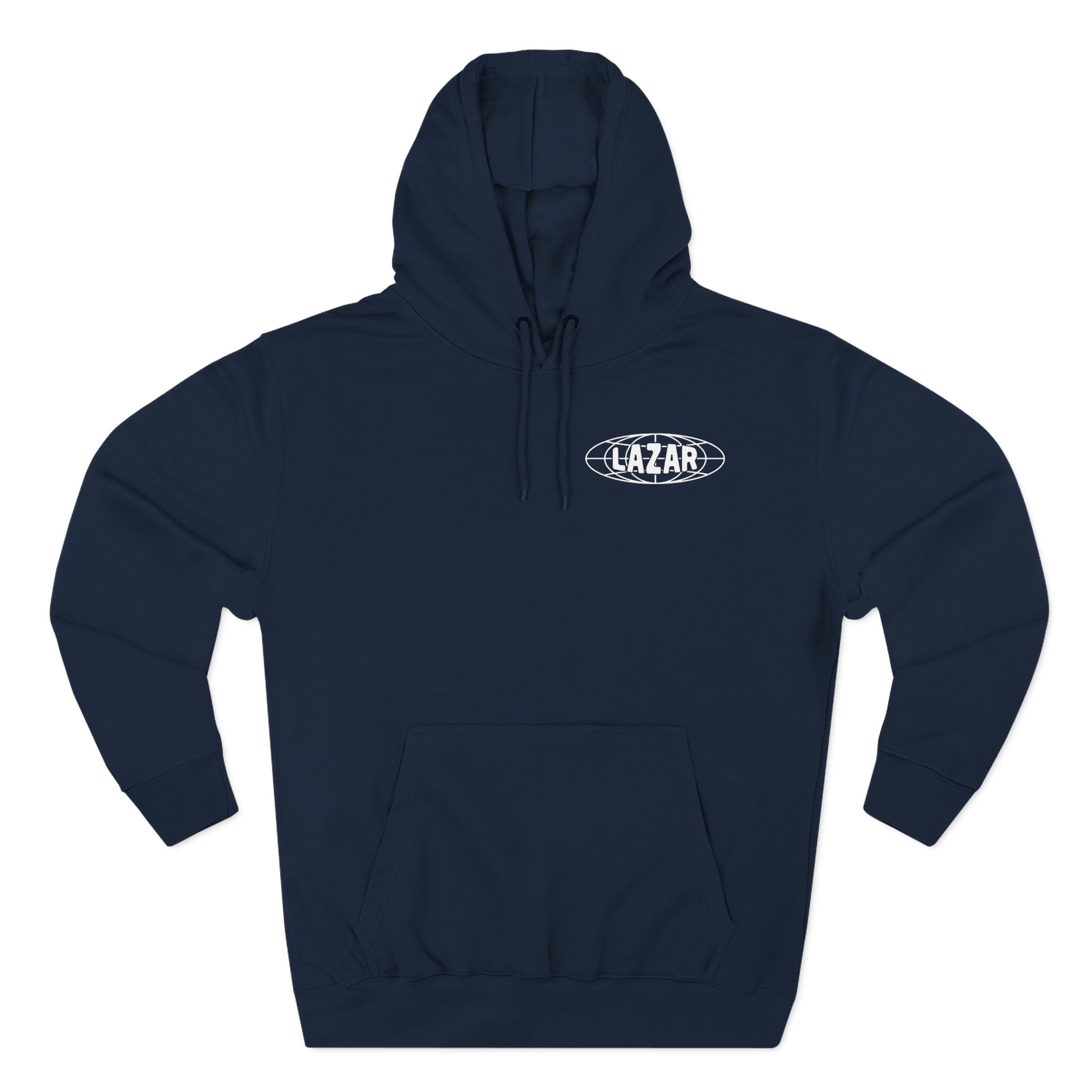 Lazarbeam Globe Indigo Three-Panel Fleece Hoodie