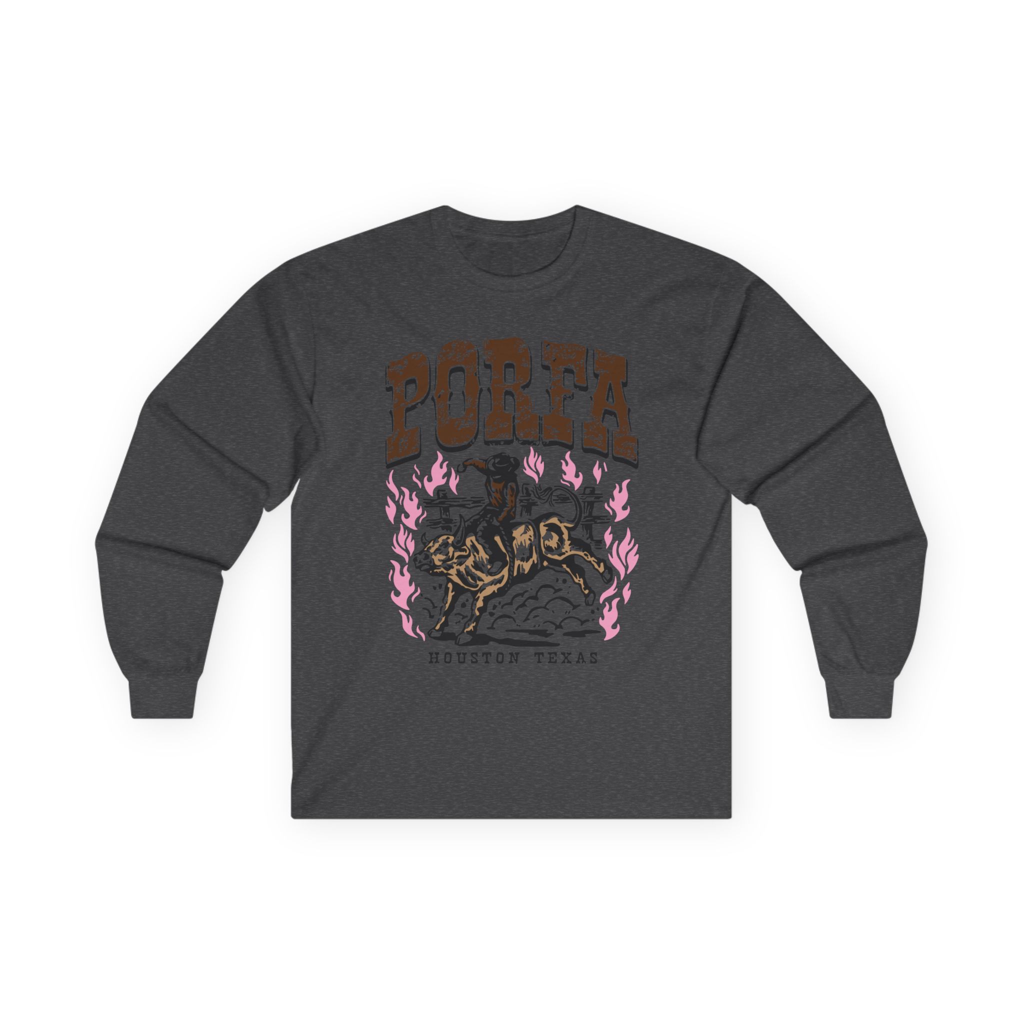 Porfa Houston Texas Unisex Ultra Cotton Long Sleeve Tee