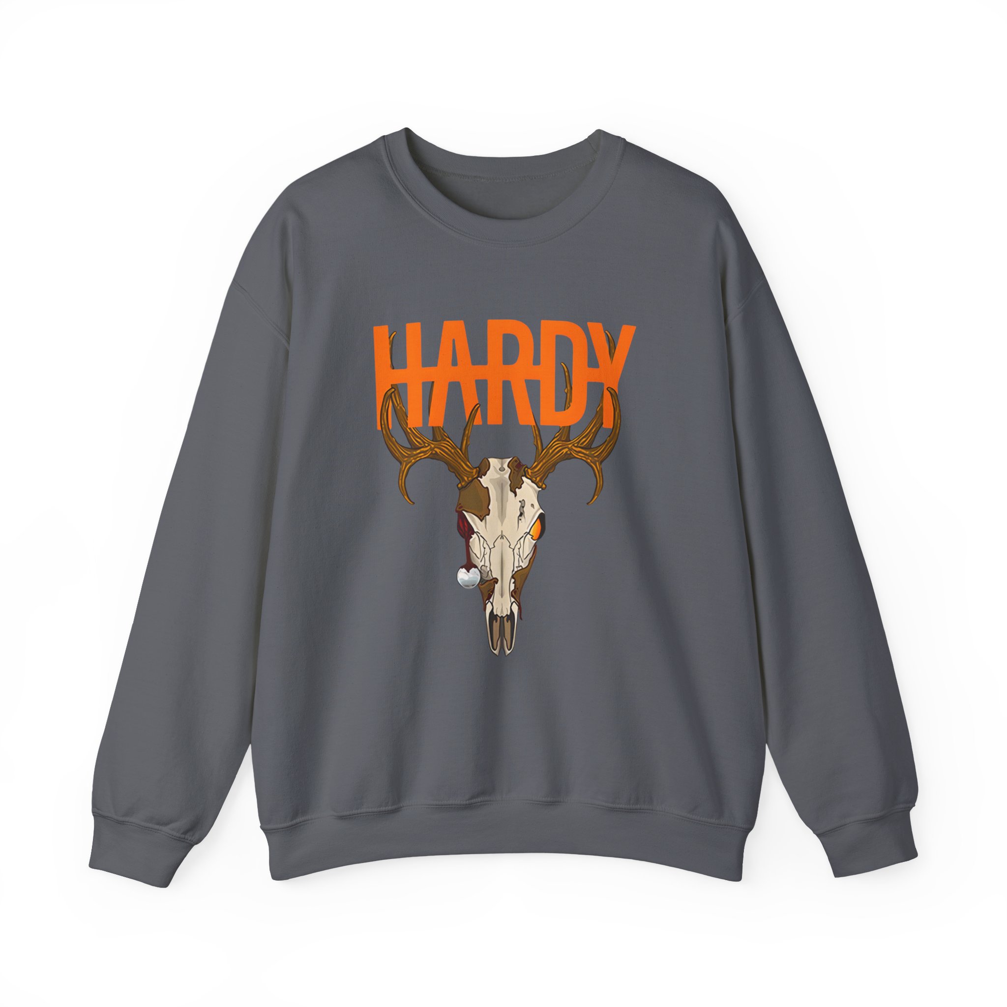 Hardy Deer Skull Unisex Heavy Blendâ„¢ Crewneck Sweatshirt