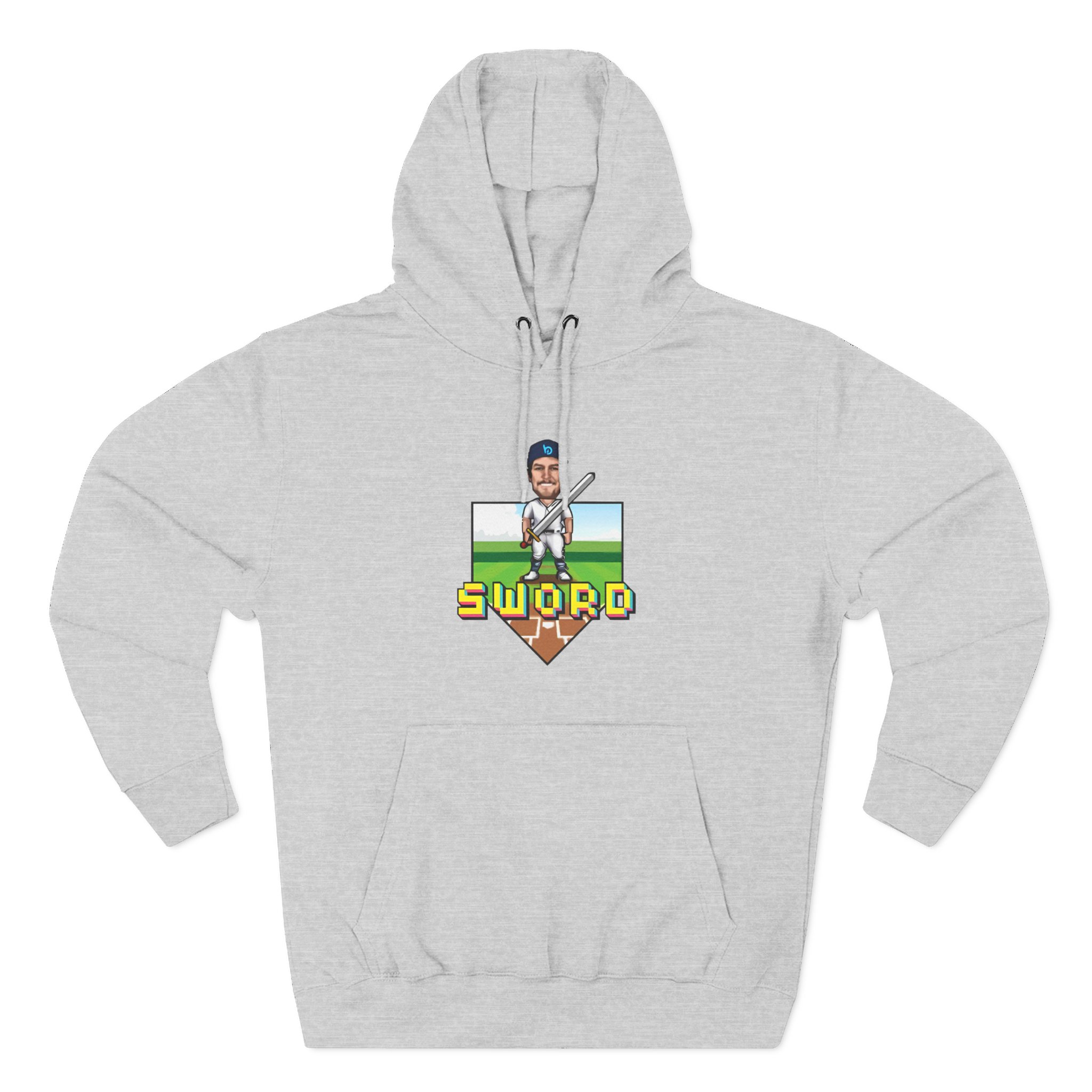 Trevor Bauer Sword Pixel Art Three-Panel Fleece Hoodie