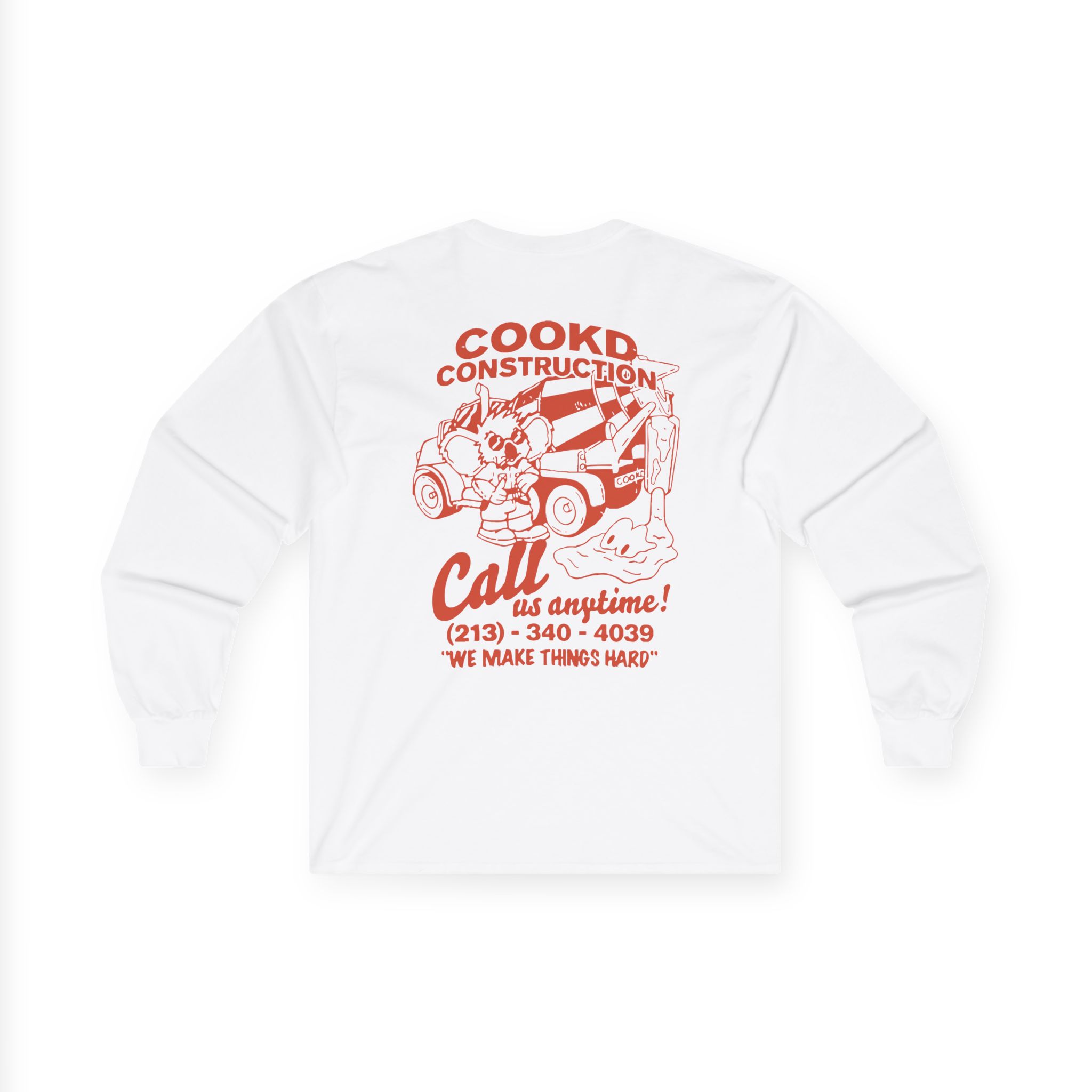 Cookd Construction Koala Unisex Ultra Cotton Long Sleeve Tee