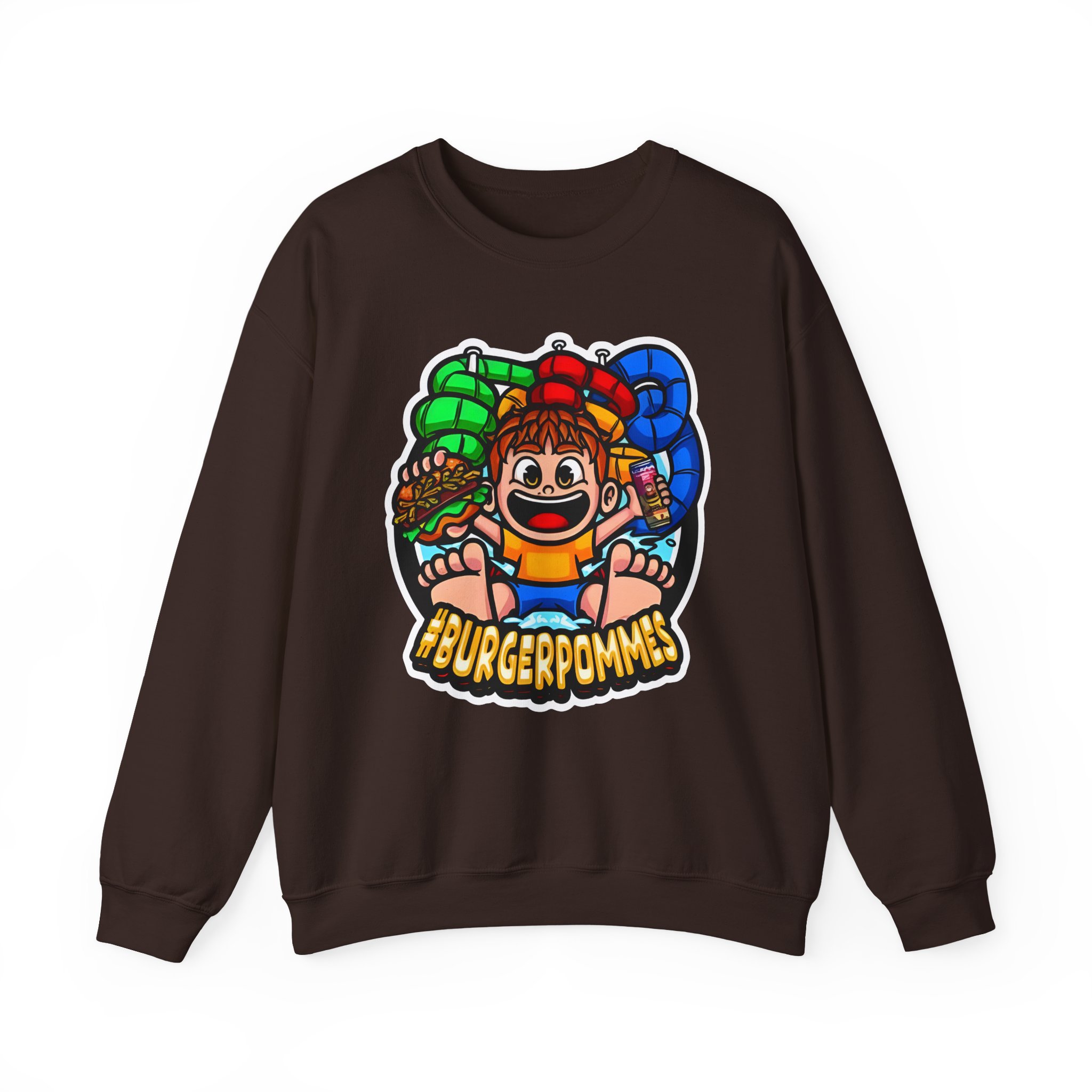 Burger Pommes Unisex Heavy Blendâ„¢ Crewneck Sweatshirt