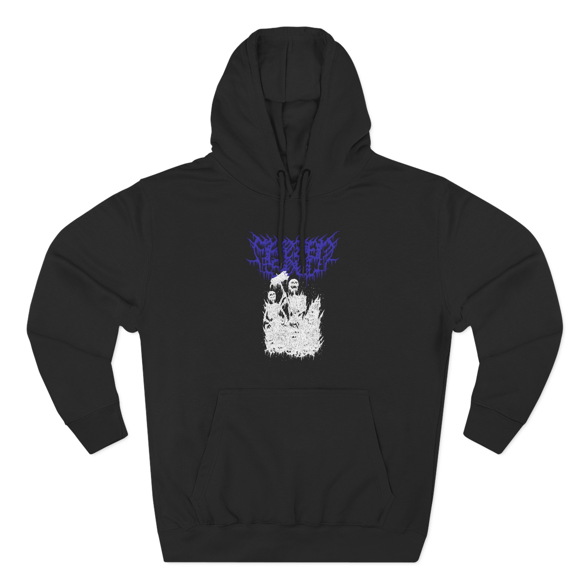Frozen Soul Skeleton Three-Panel Fleece Hoodie