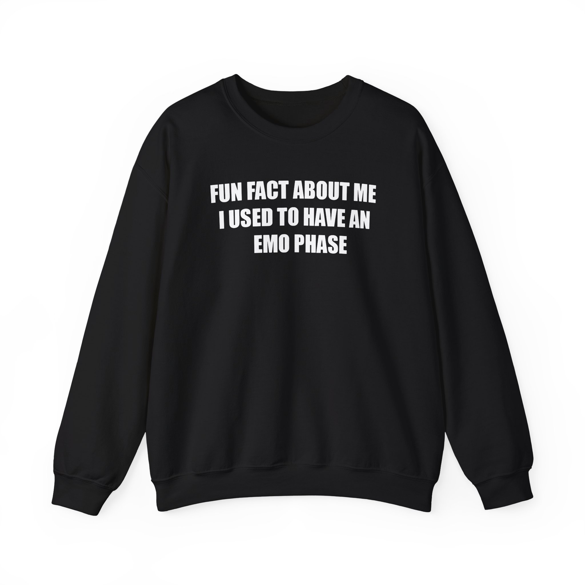 Jake & Johnnie Fun Fact About Me I Used to Have an Emo Phase Unisex Heavy Blendâ„¢ Crewneck Sweatshirt