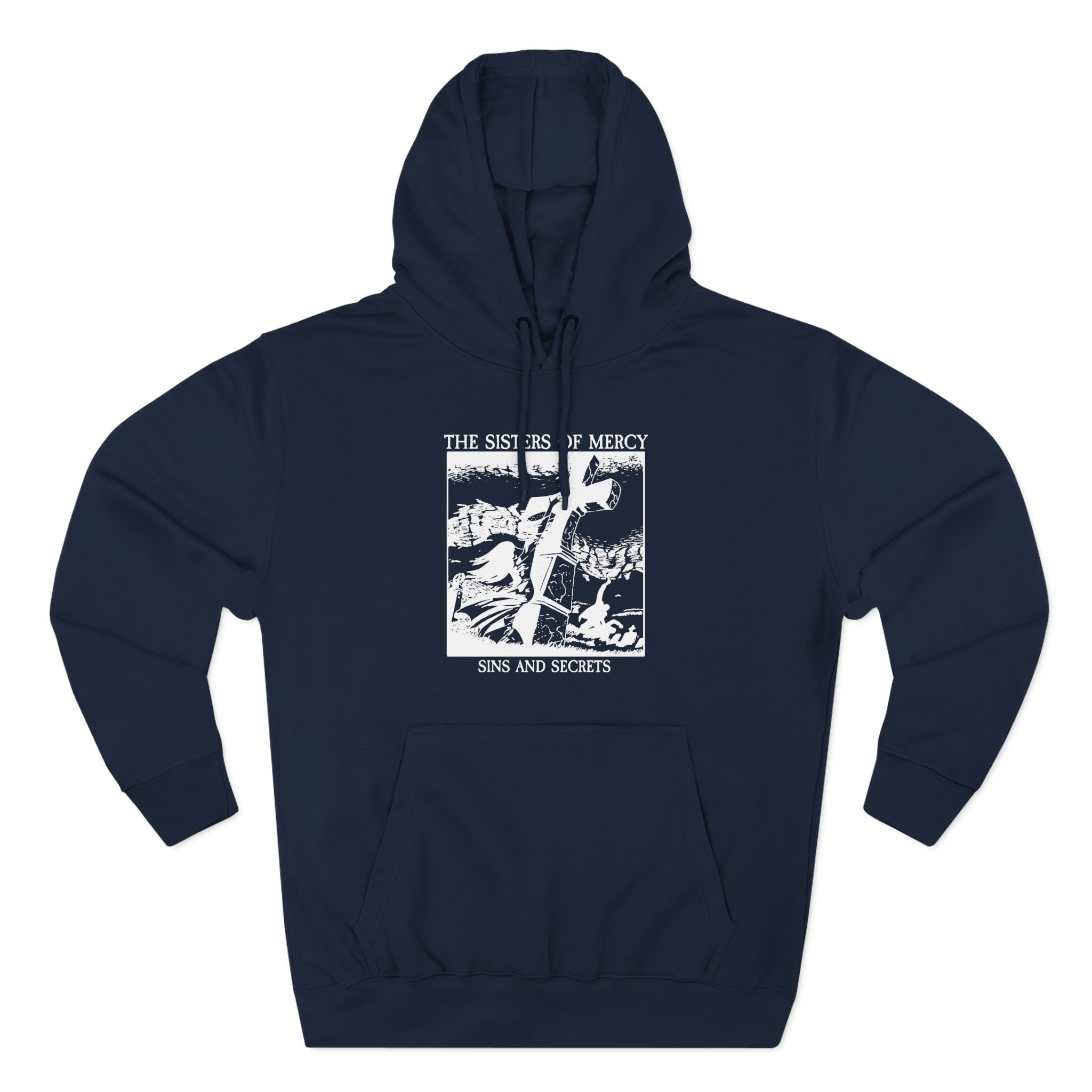 The Sisters Of Mercy Sins And Secrets Three-Panel Fleece Hoodie