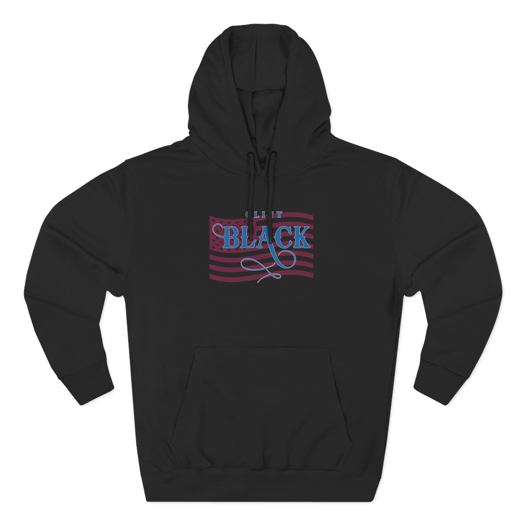 Clint Black Ladies Patriotic Bling Three-Panel Fleece Hoodie