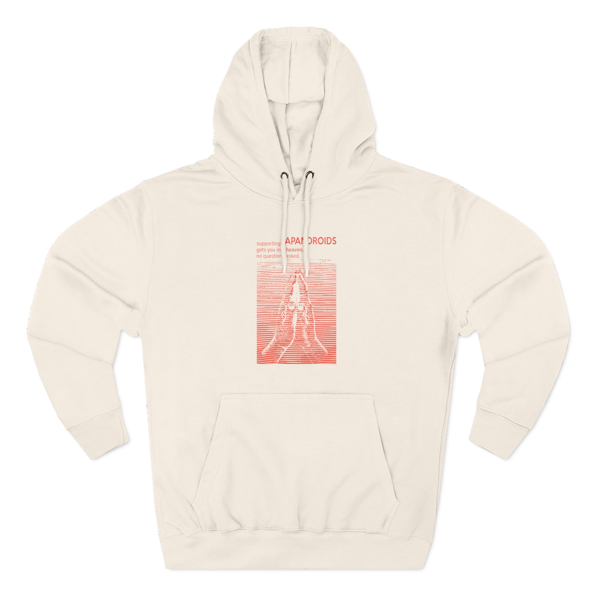 Supporting Japandroids Gets You Into Heaven No Questions Asked Three-Panel Fleece Hoodie