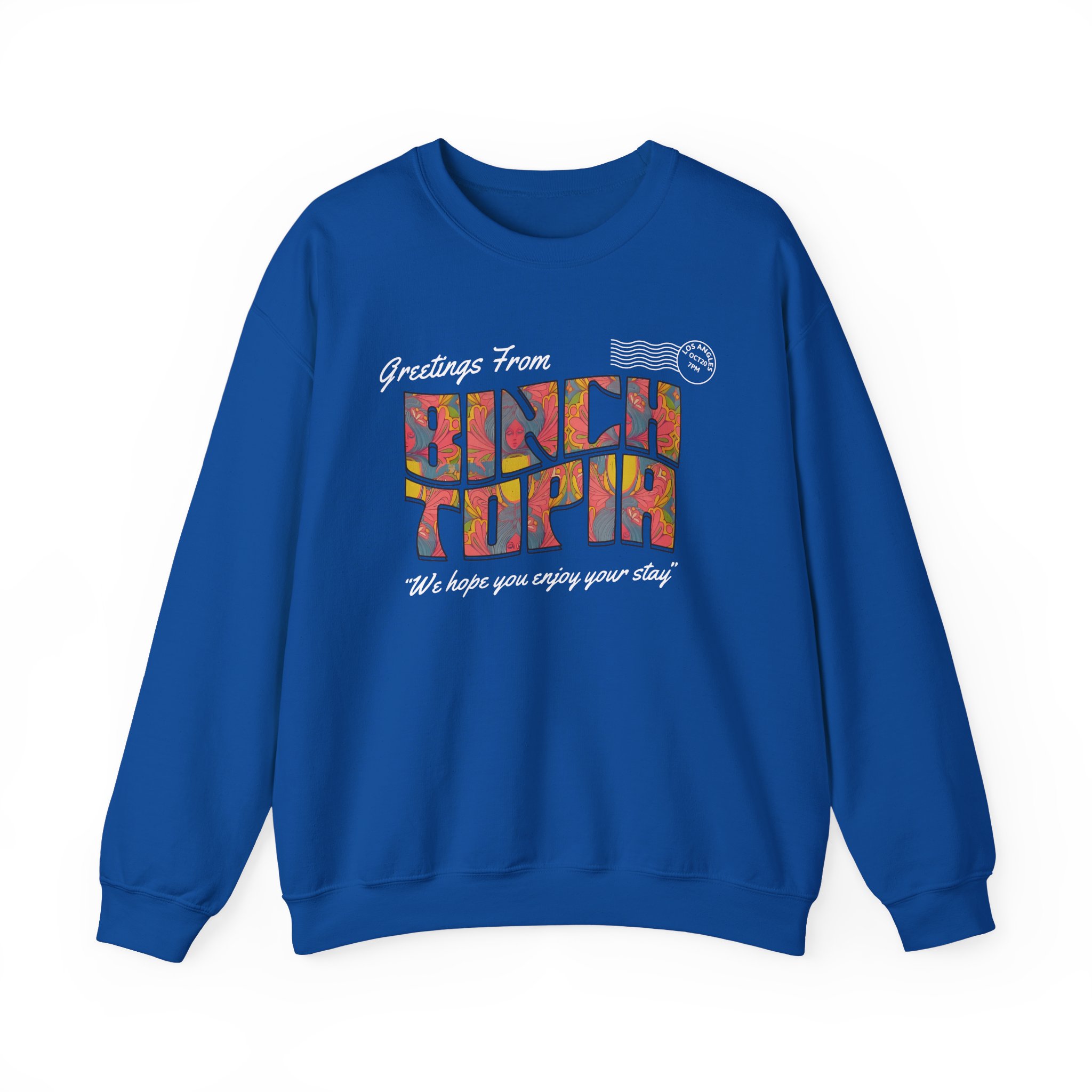 Binchtopia Postcard Unisex Heavy Blendâ„¢ Crewneck Sweatshirt