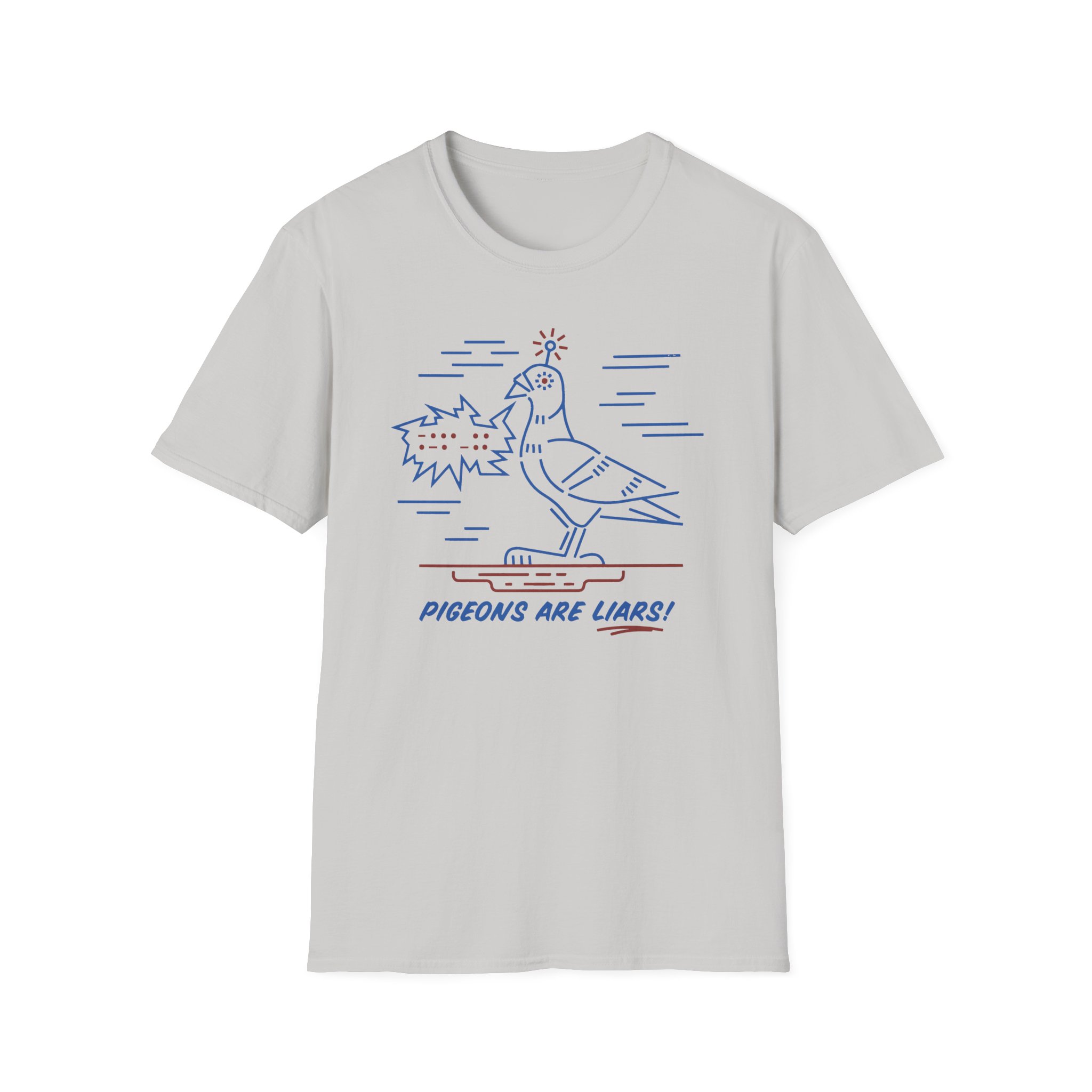 Birds Arent Real Pigeons Are Liars Unisex Softstyle T-Shirt