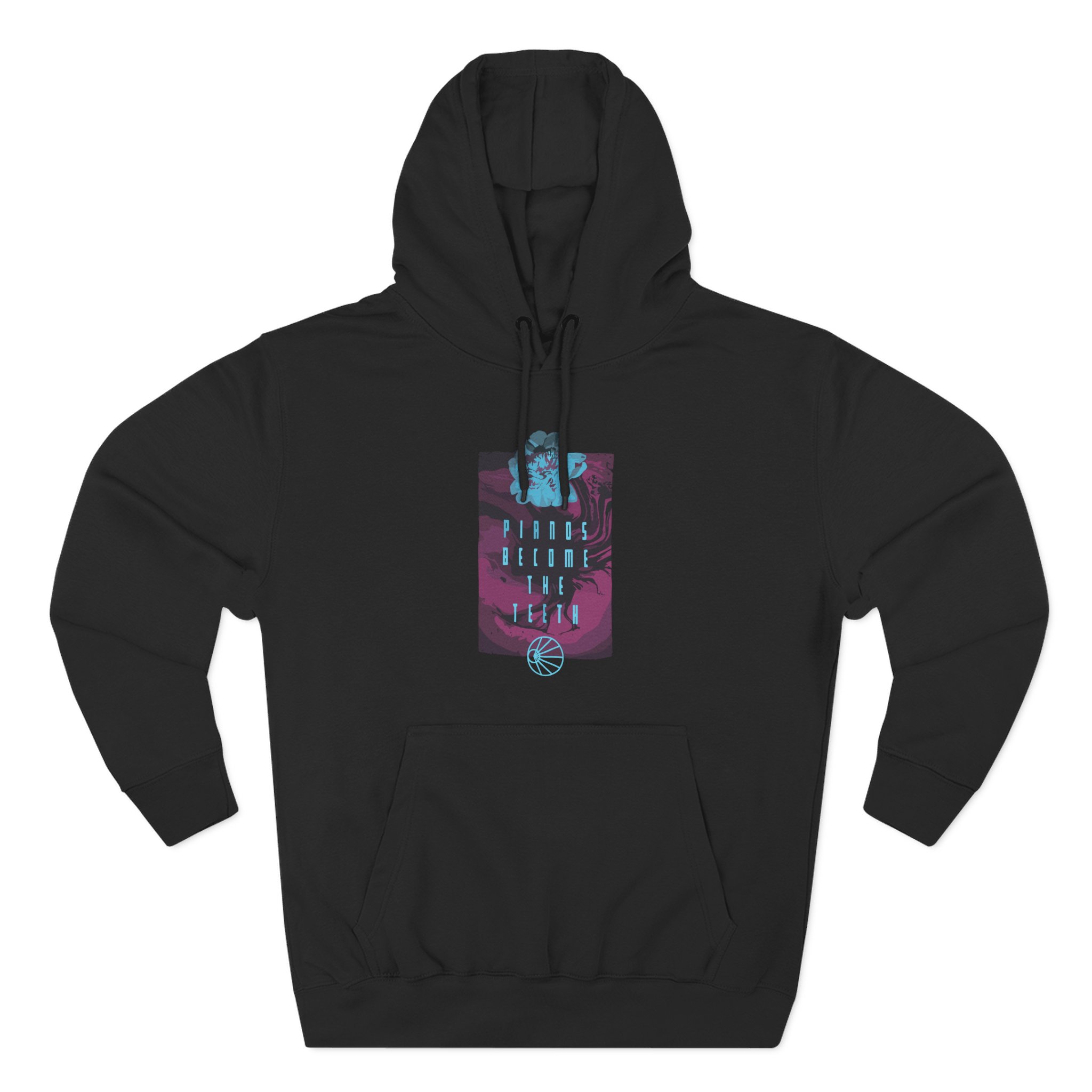Pianos Become the Teeth Abstract Flowers Three-Panel Fleece Hoodie