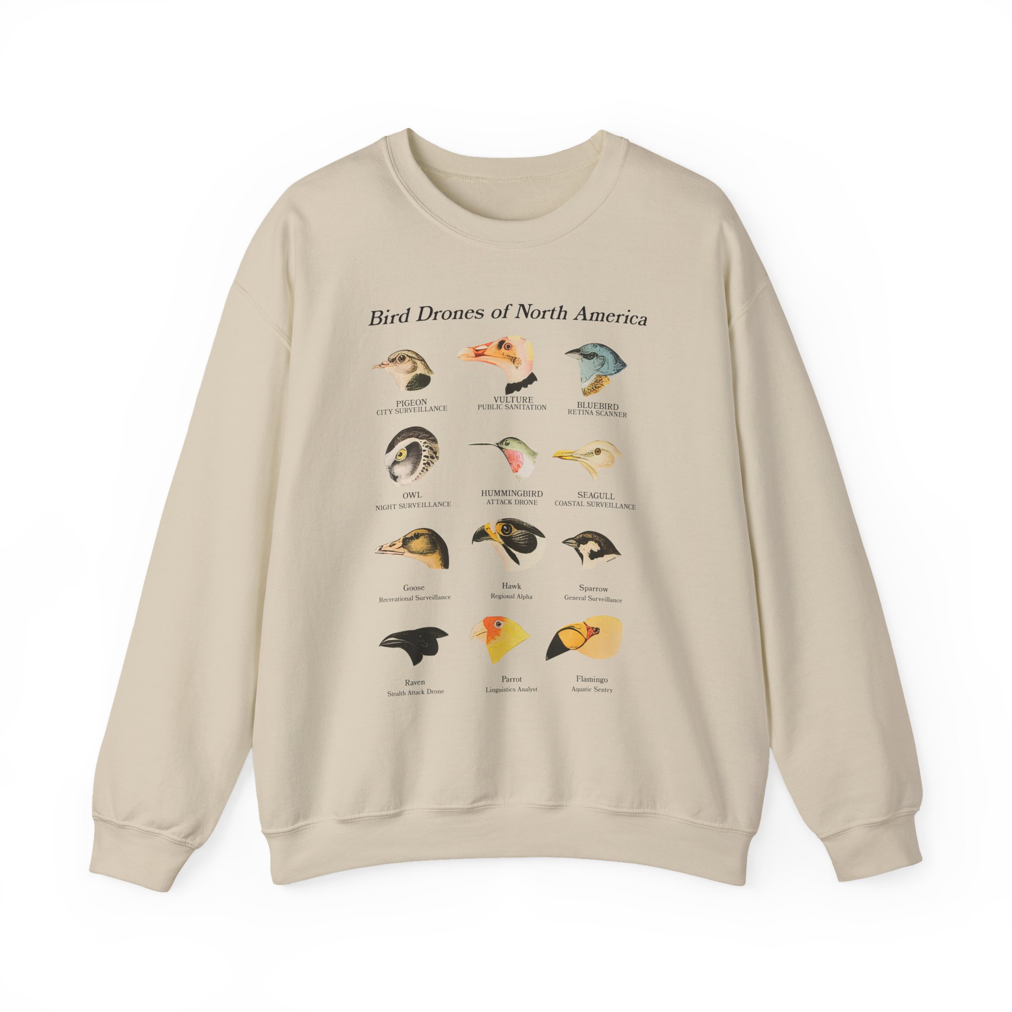 Birds Arent Real Bird Drones of North America Unisex Heavy Blendâ„¢ Crewneck Sweatshirt