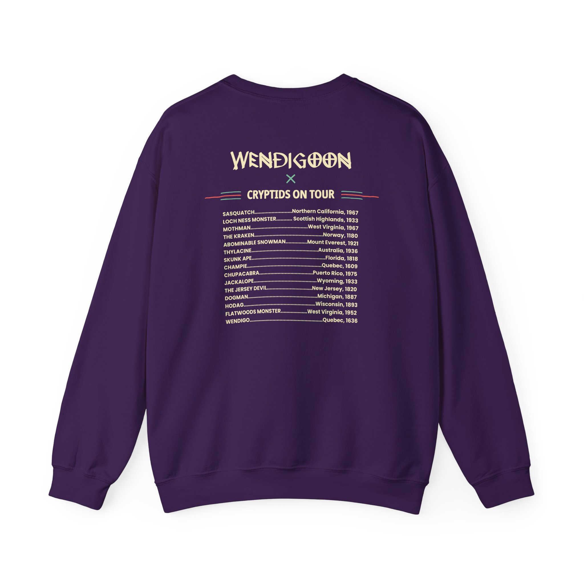 Wendigoon Cryptids on Tour Unisex Heavy Blend Crewneck Sweatshirt