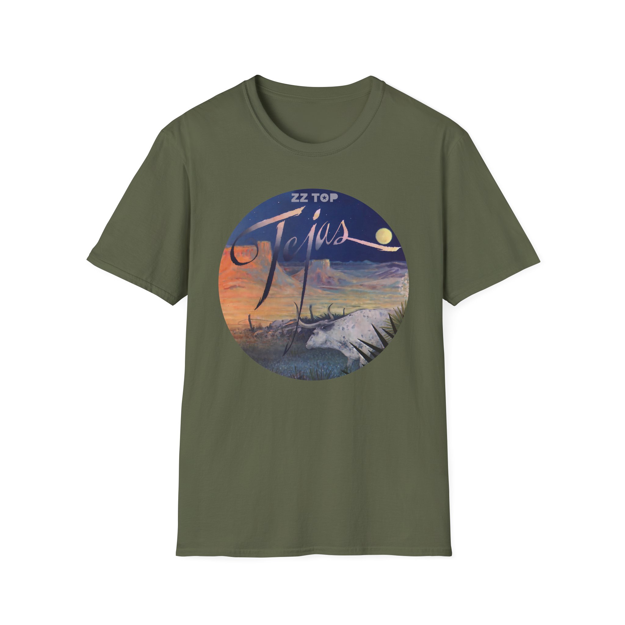 ZZ Top 1976 Tejas Beige Unisex Softstyle T-Shirt