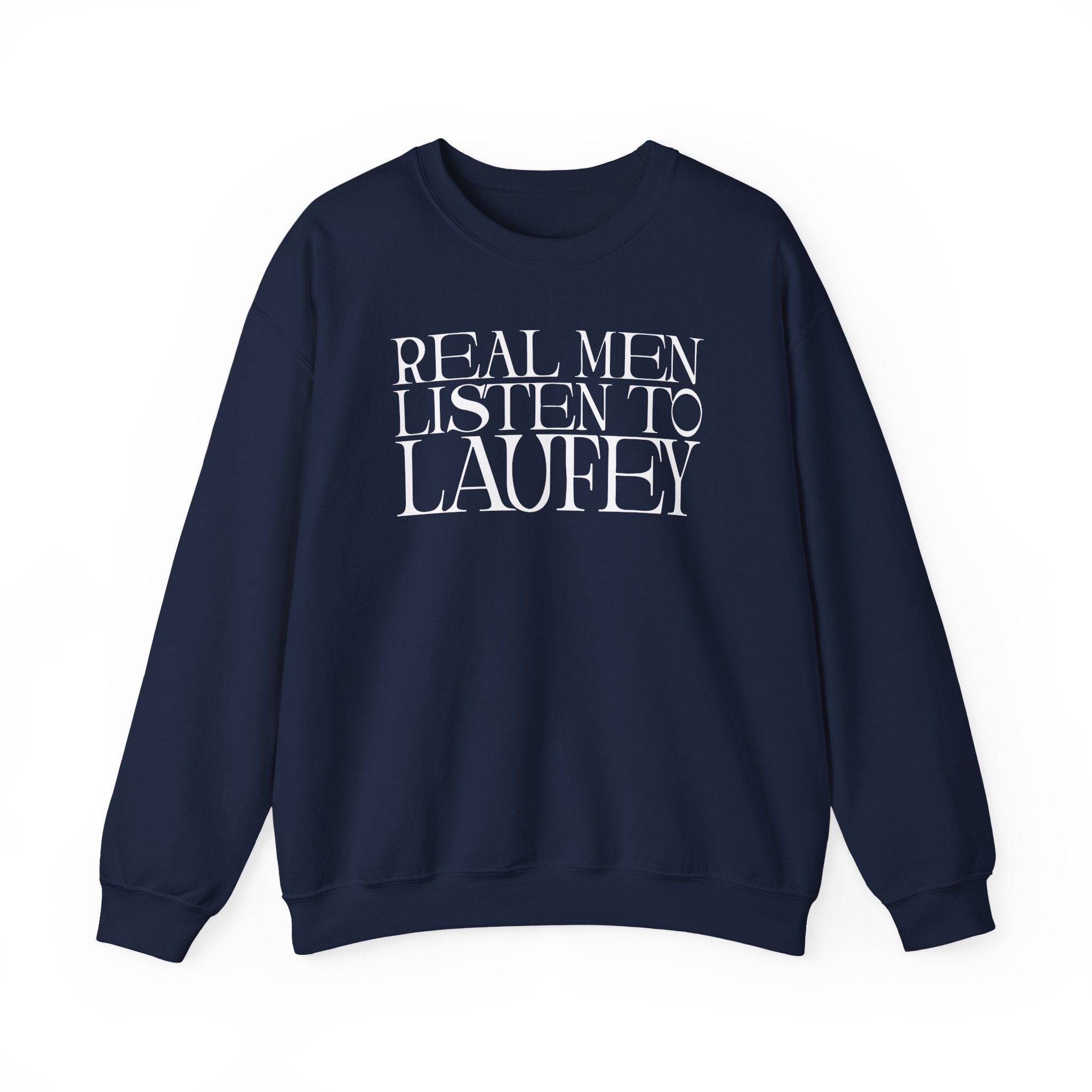 Real Men Listen to Laufey Unisex Heavy Blendâ„¢ Crewneck Sweatshirt