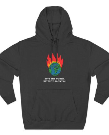Save the World Listen to Slowthai Three-Panel Fleece Hoodie