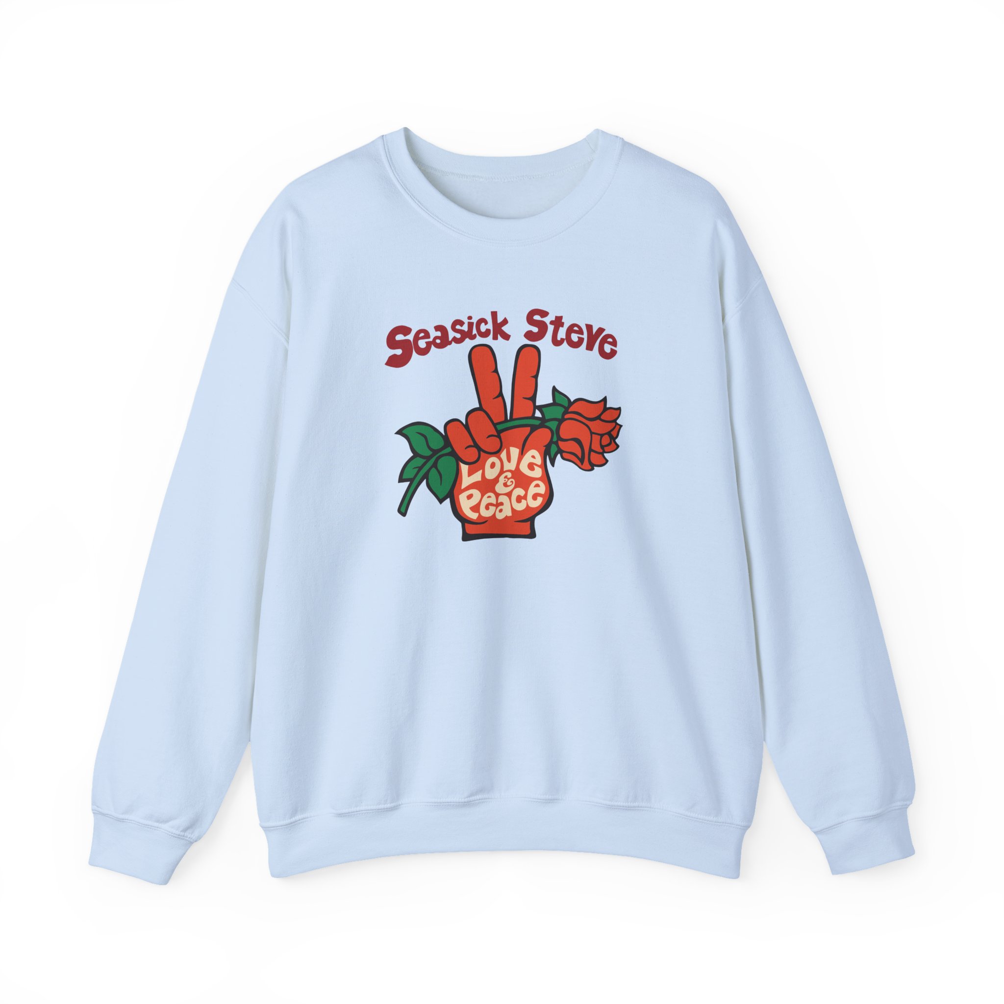 Seasick Steve Love & Peace Unisex Heavy Blendâ„¢ Crewneck Sweatshirt