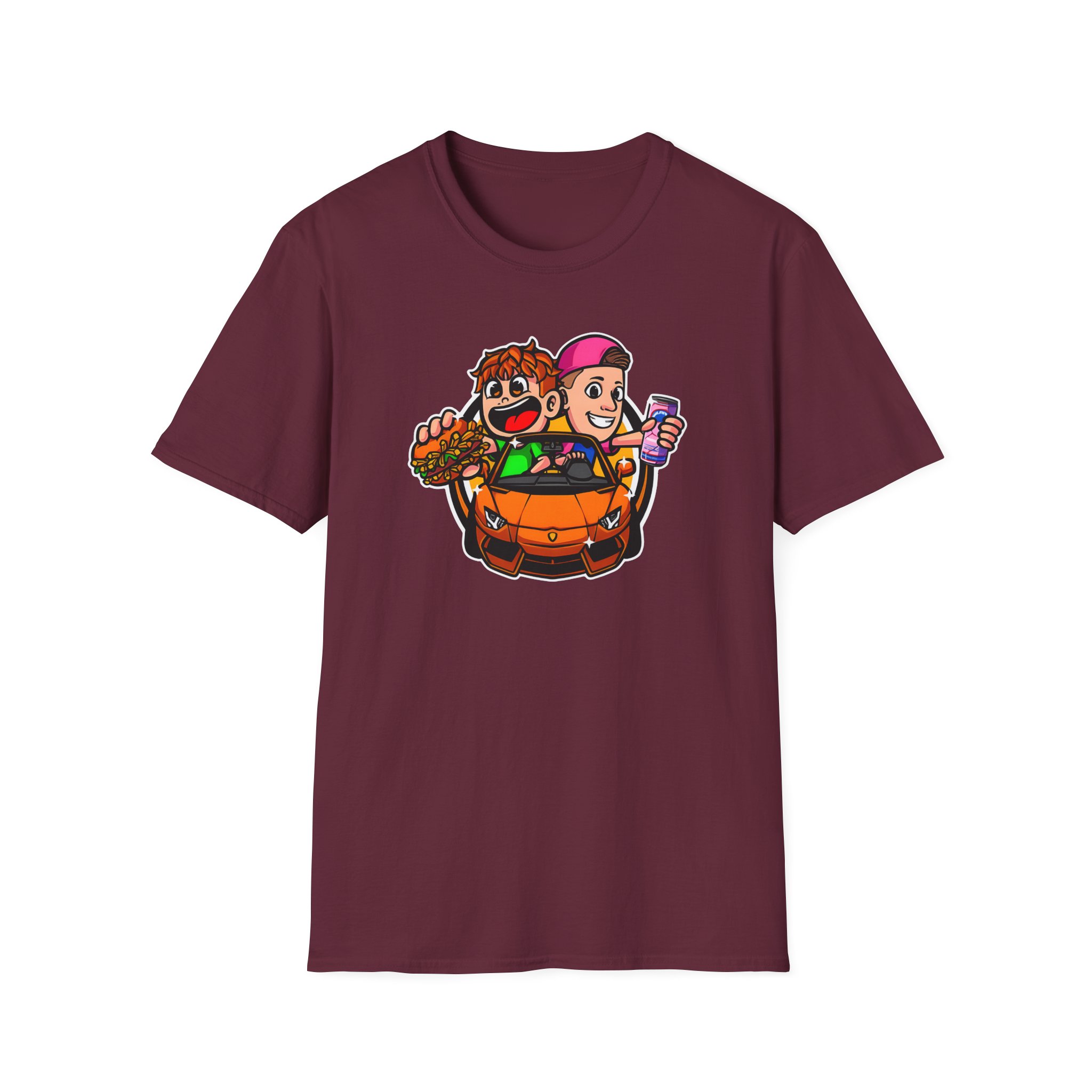 Burger Pommes Unisex Softstyle T-Shirt