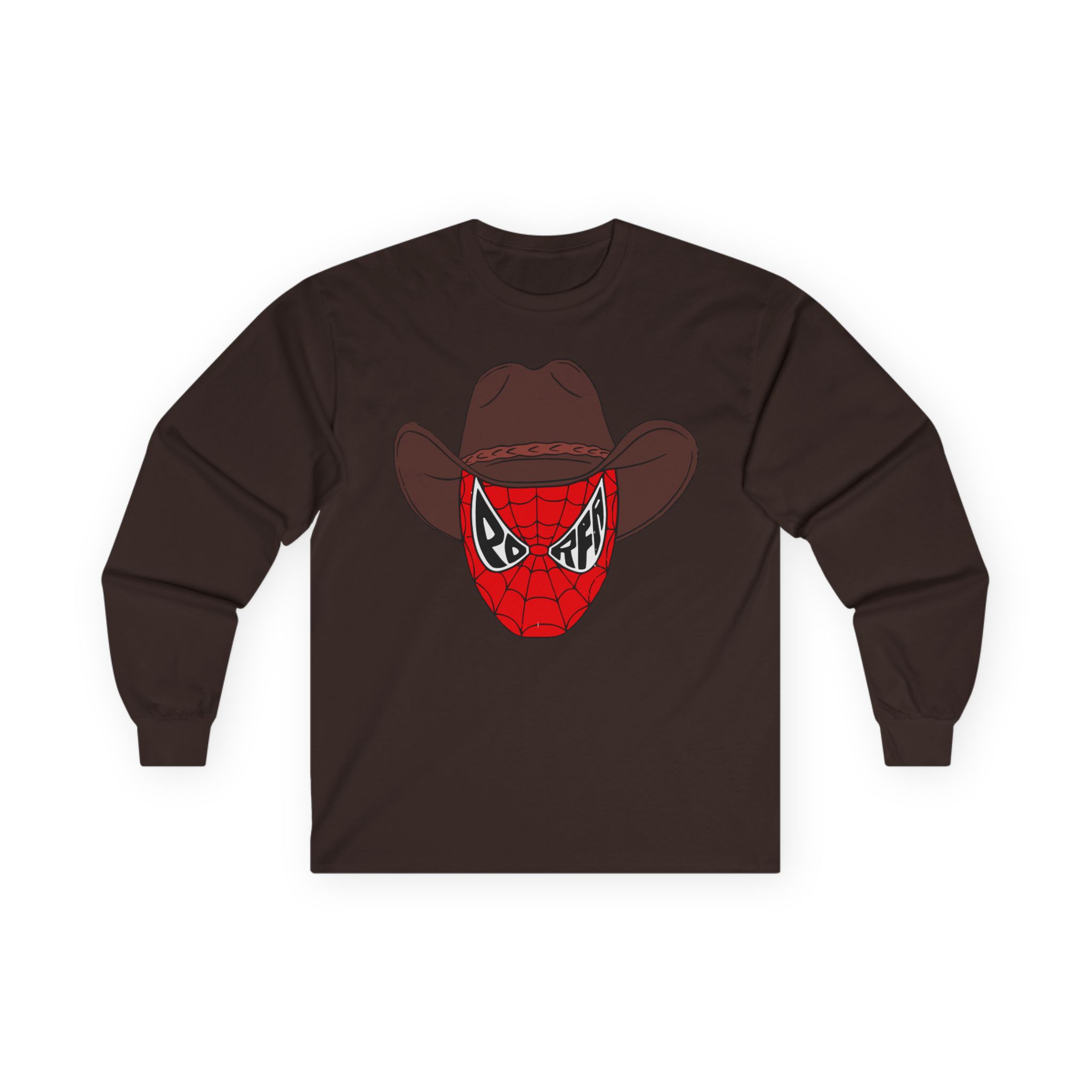 Porfa Spider Man Cowboy Hat Unisex Ultra Cotton Long Sleeve Tee