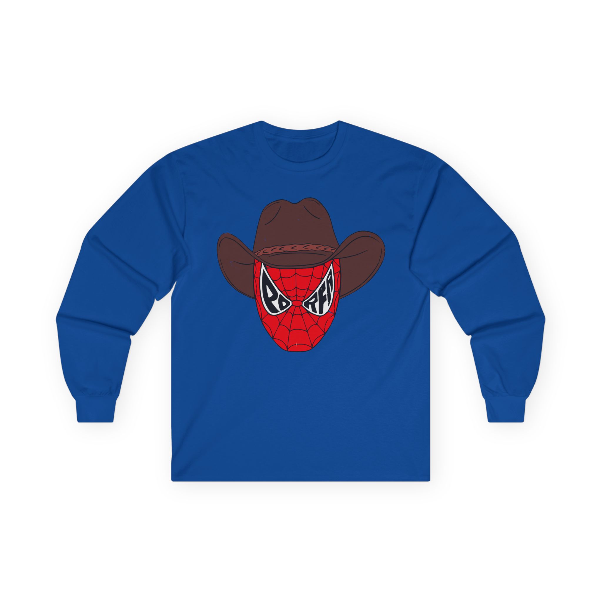 Porfa Spider Man Cowboy Hat Unisex Ultra Cotton Long Sleeve Tee