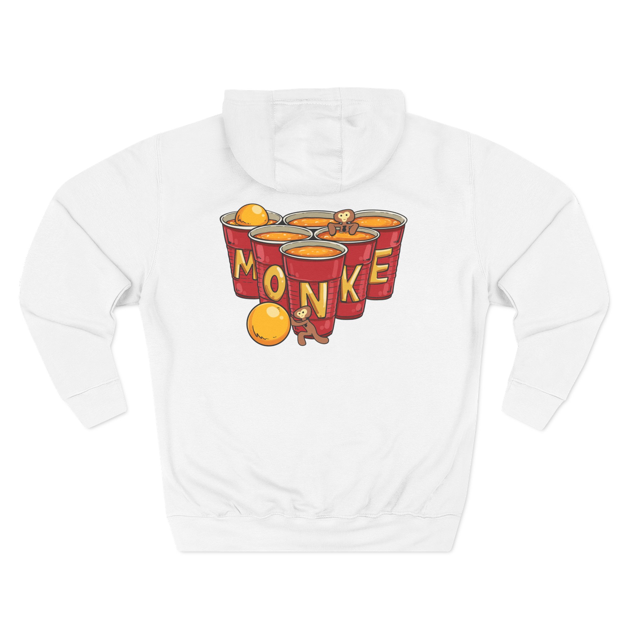 Spoonkidv Monke Pong Three-Panel Fleece Hoodie