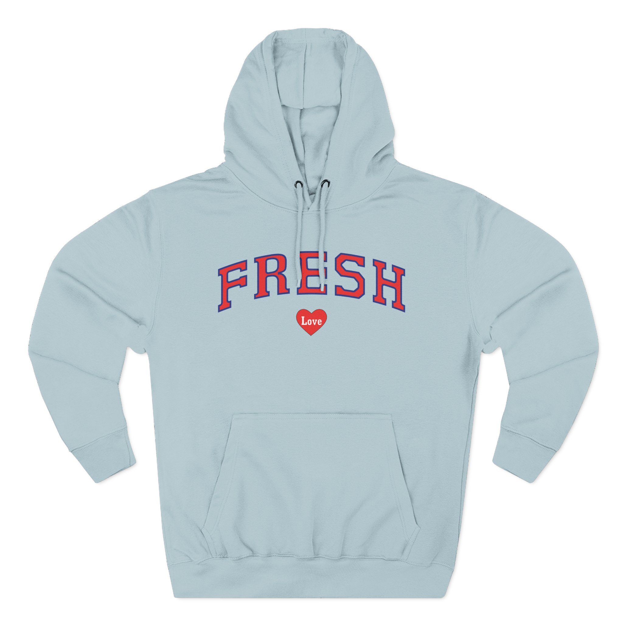 Fresh Love Heart Three-Panel Fleece Hoodie