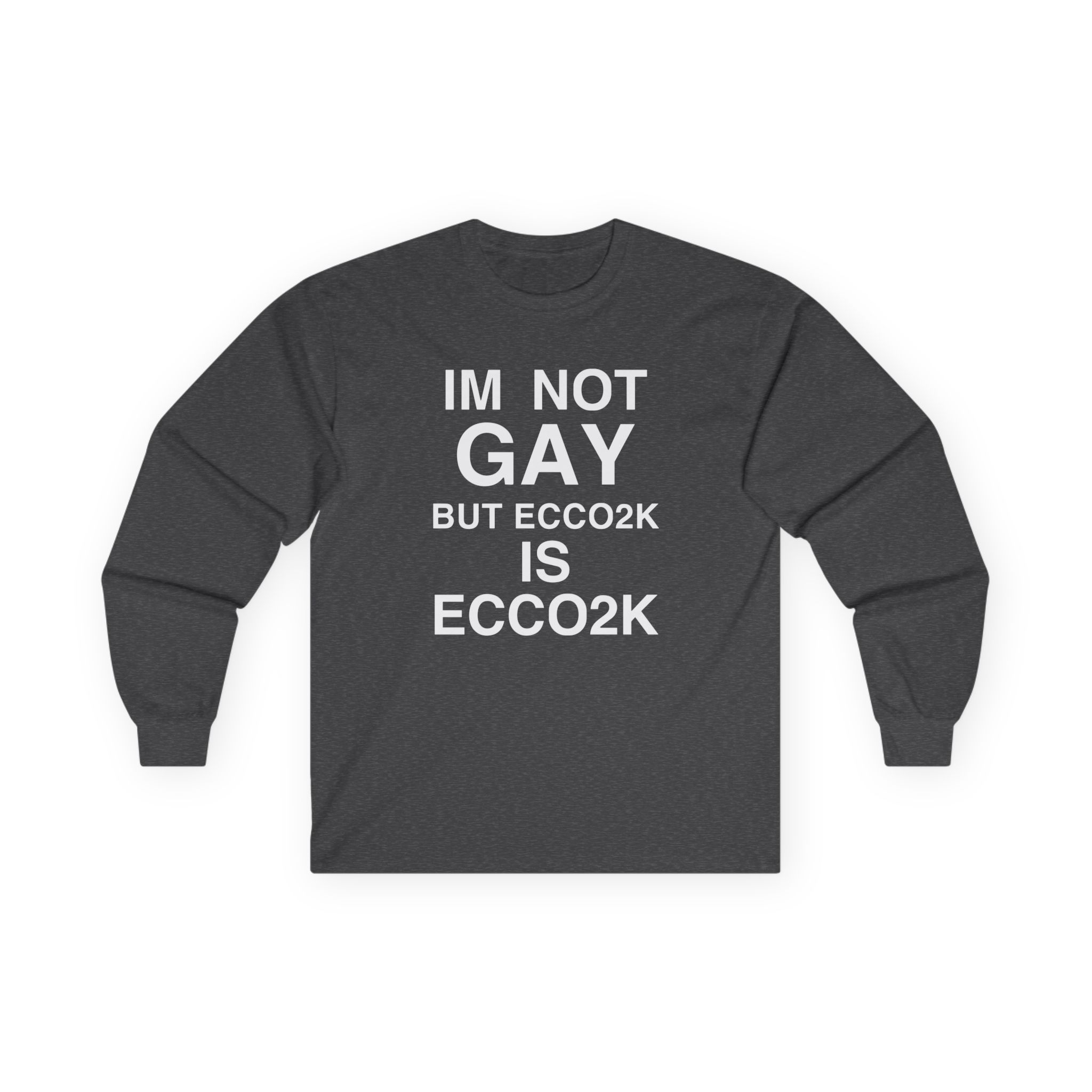 Ecco2k, I’m Not Gay but Ecco2k is Ecco2k Unisex Ultra Cotton Long Sleeve Tee