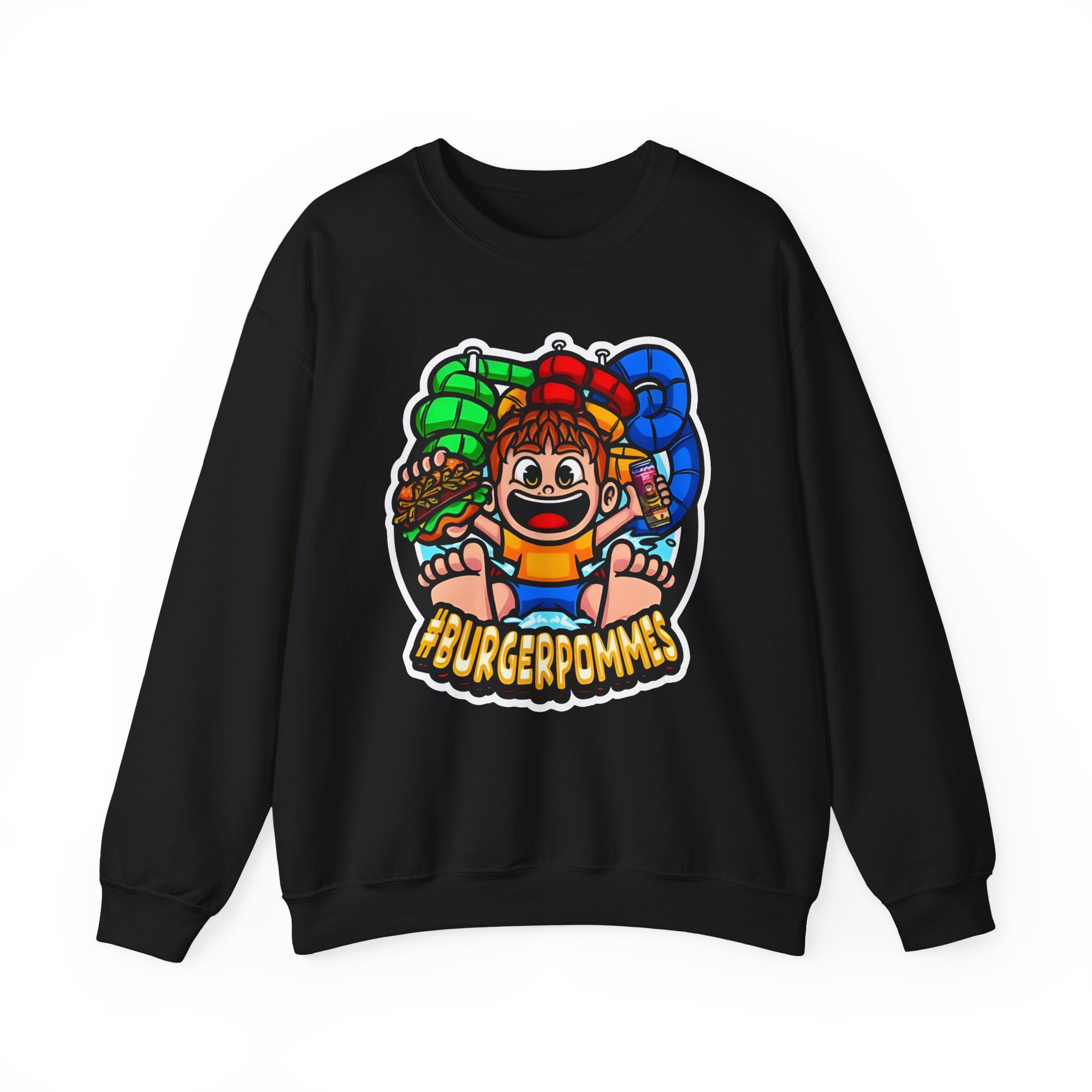 Burger Pommes Unisex Heavy Blendâ„¢ Crewneck Sweatshirt