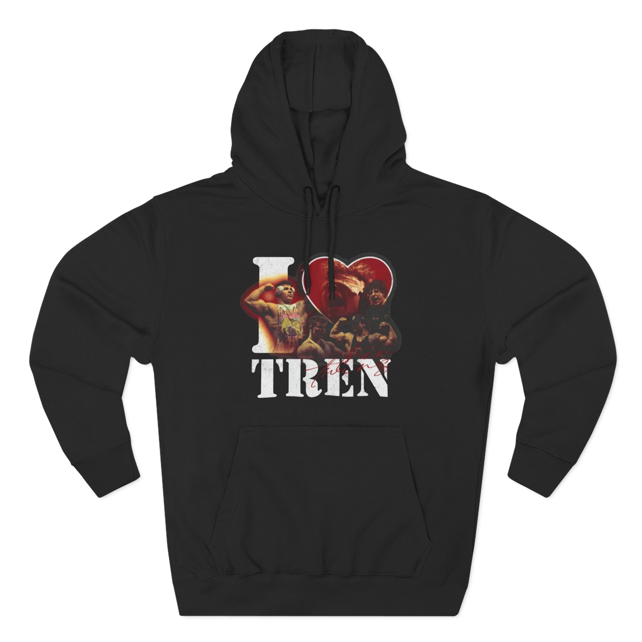 I Love Tren Tren Twins Three-Panel Fleece Hoodie