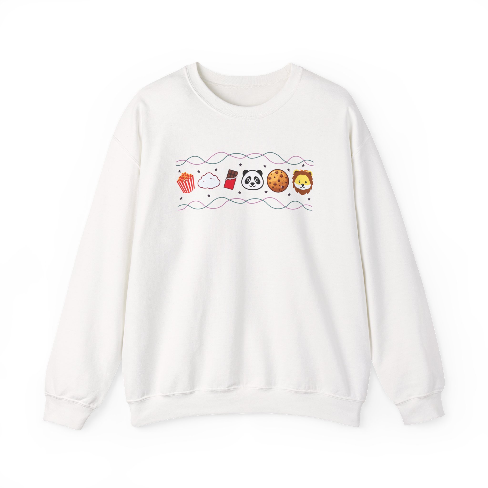 Harlow and Popcorn Emoji Unisex Heavy Blendâ„¢ Crewneck Sweatshirt