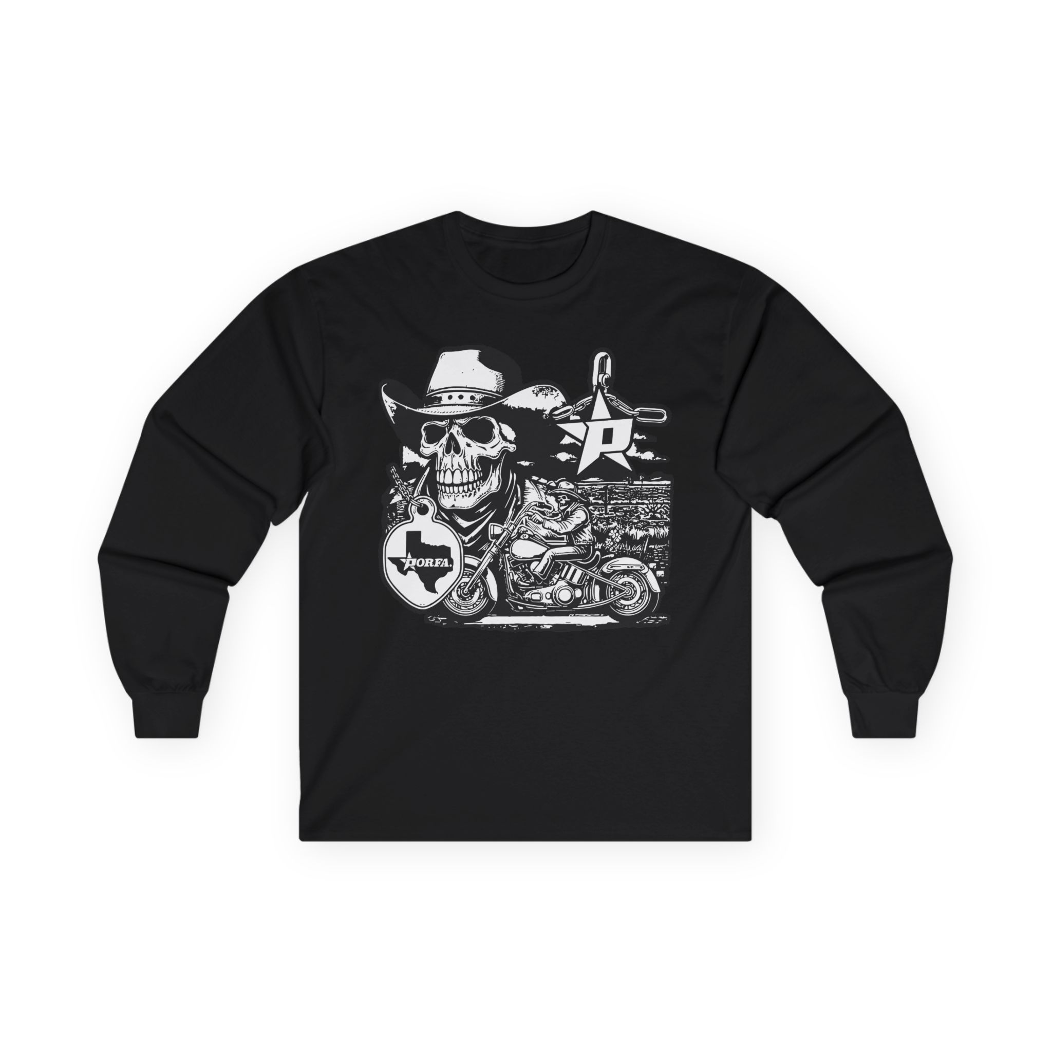 Porfa Texas Ride Unisex Ultra Cotton Long Sleeve Tee