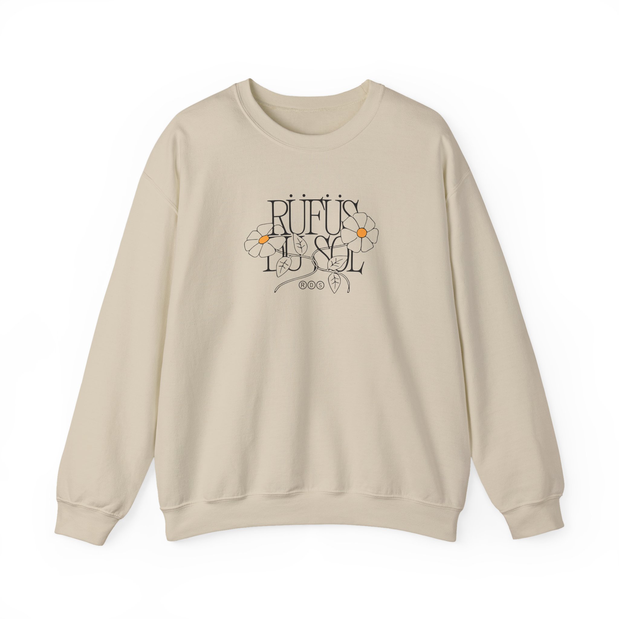 Rufus Du Sol Flower Ecru Unisex Heavy Blendâ„¢ Crewneck Sweatshirt