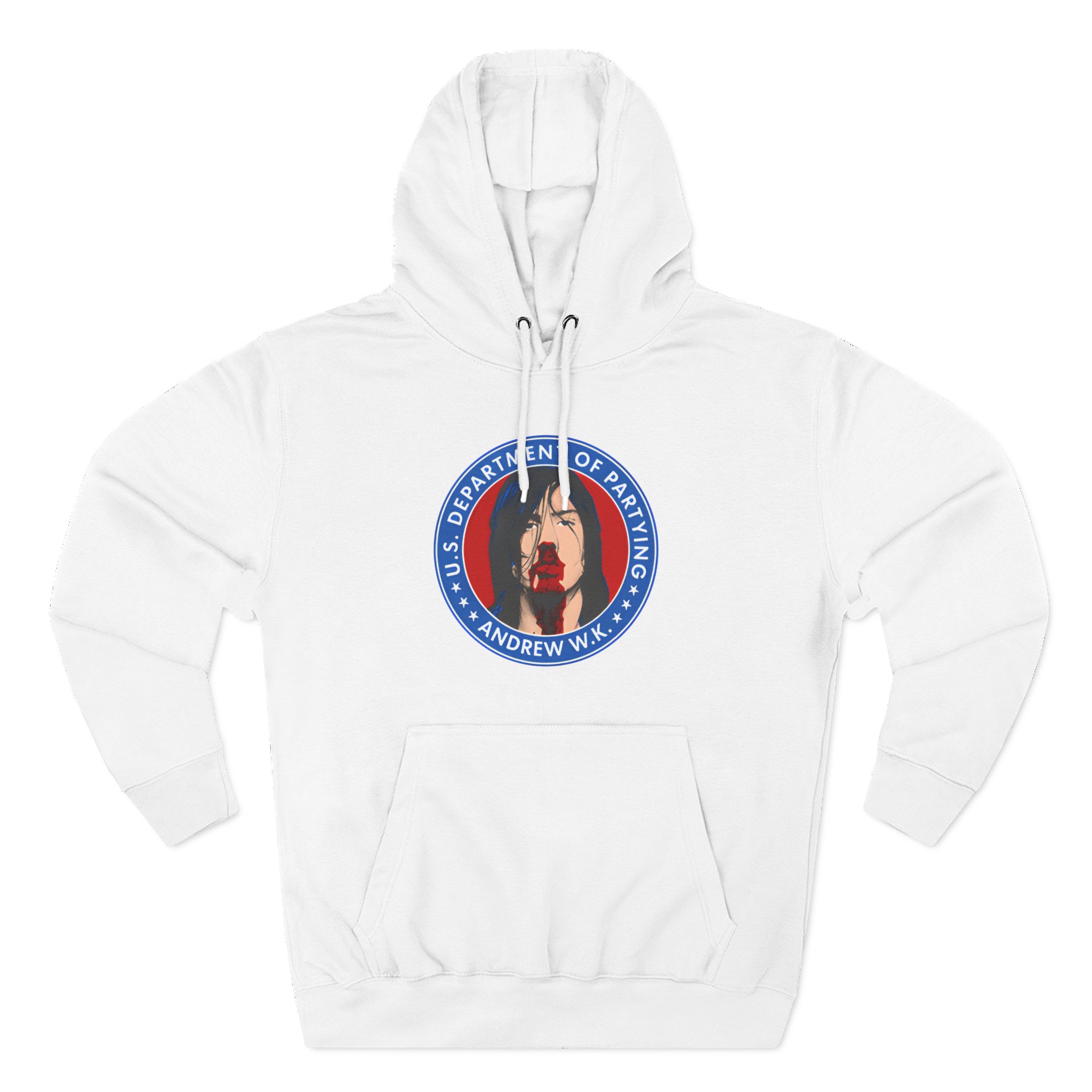 Andrew Wk Us Dept of Partying Three-Panel Fleece Hoodie