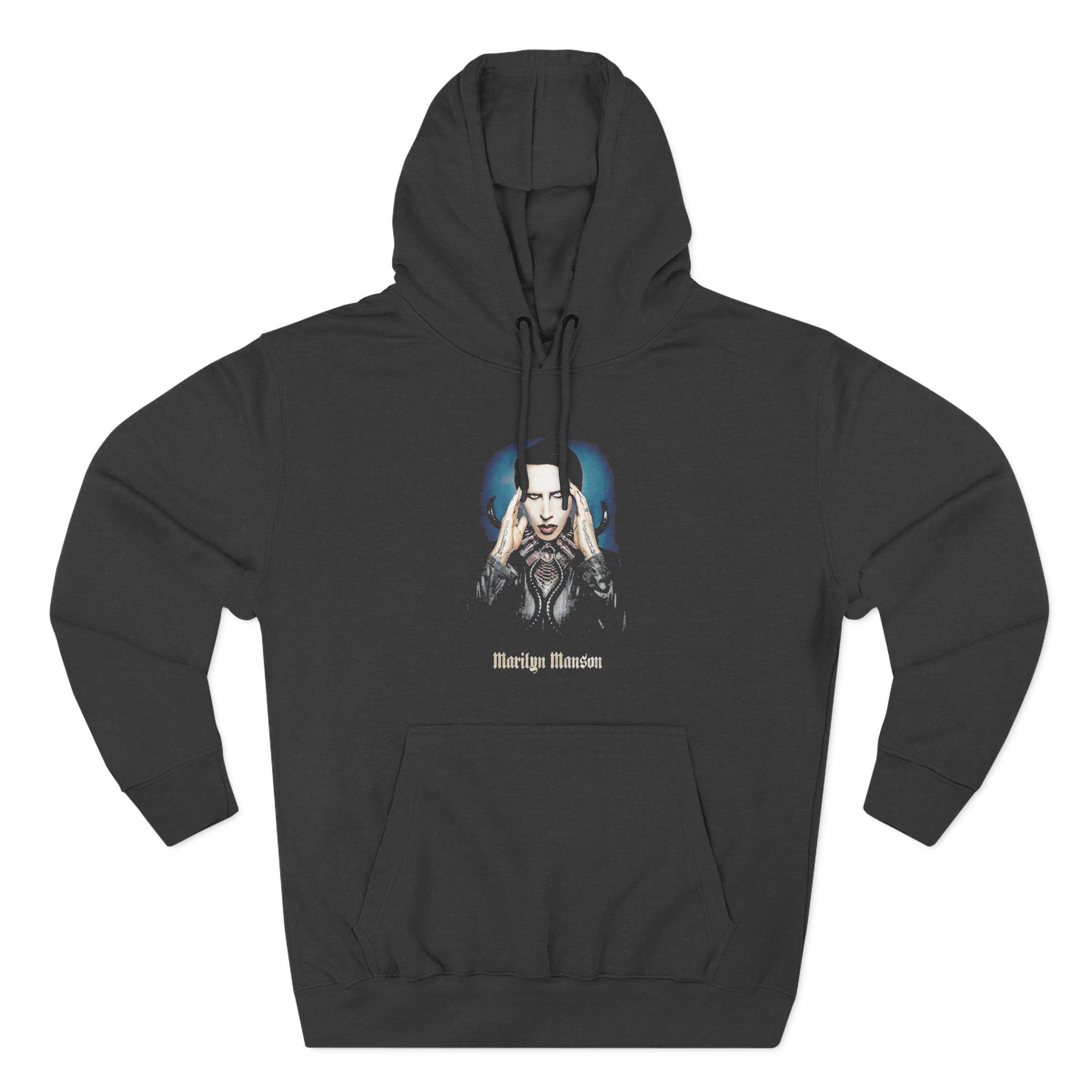 Marilyn Manson Psychic Horns Three-Panel Fleece Hoodie