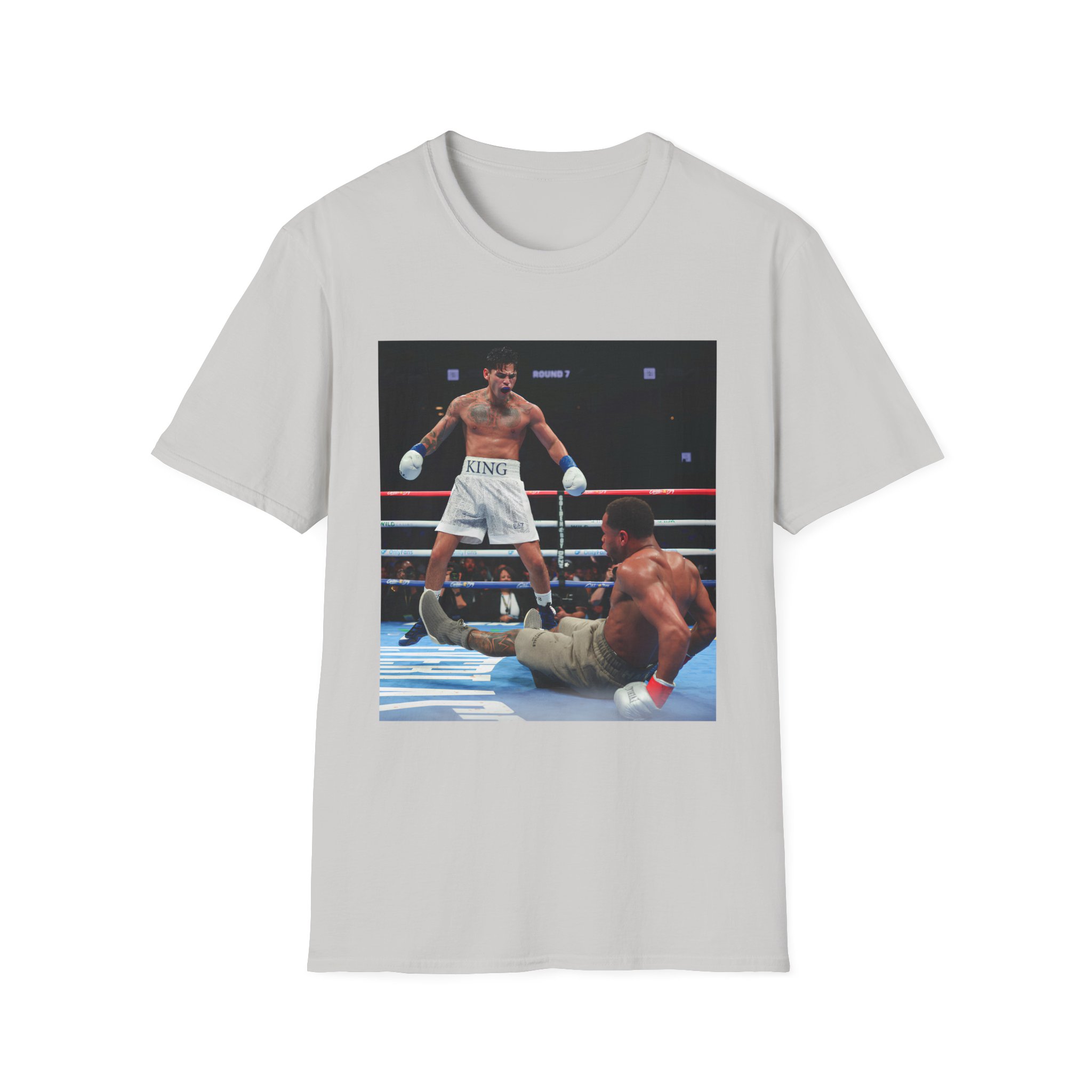 Ryan Garcia Knocks Down Devin Haney Unisex Softstyle T-Shirt