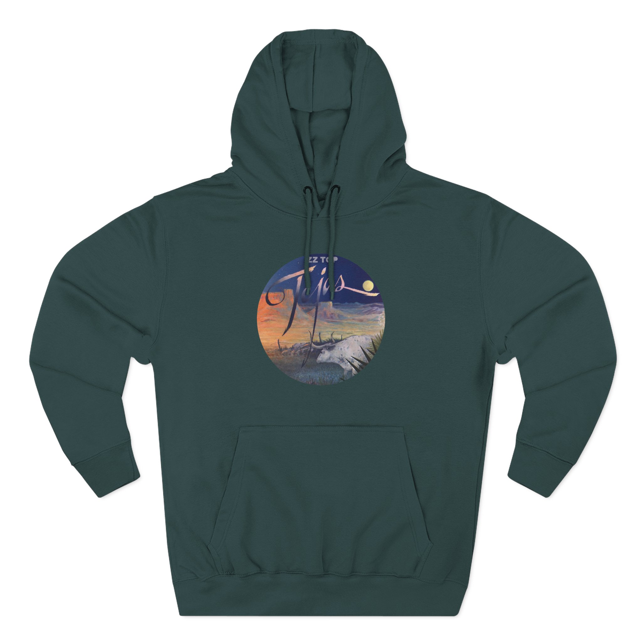 ZZ Top 1976 Tejas Beige Three-Panel Fleece Hoodie