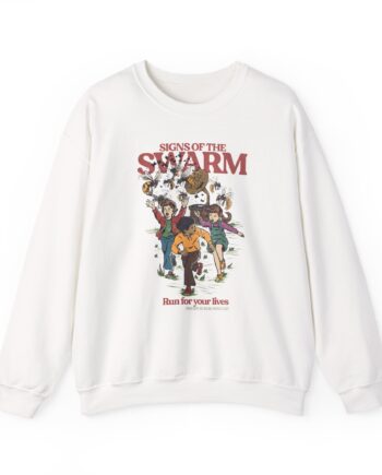 Signs of the Swarm Let's Run for Our Lives Unisex Heavy Blend™ Crewneck Sweatshirt