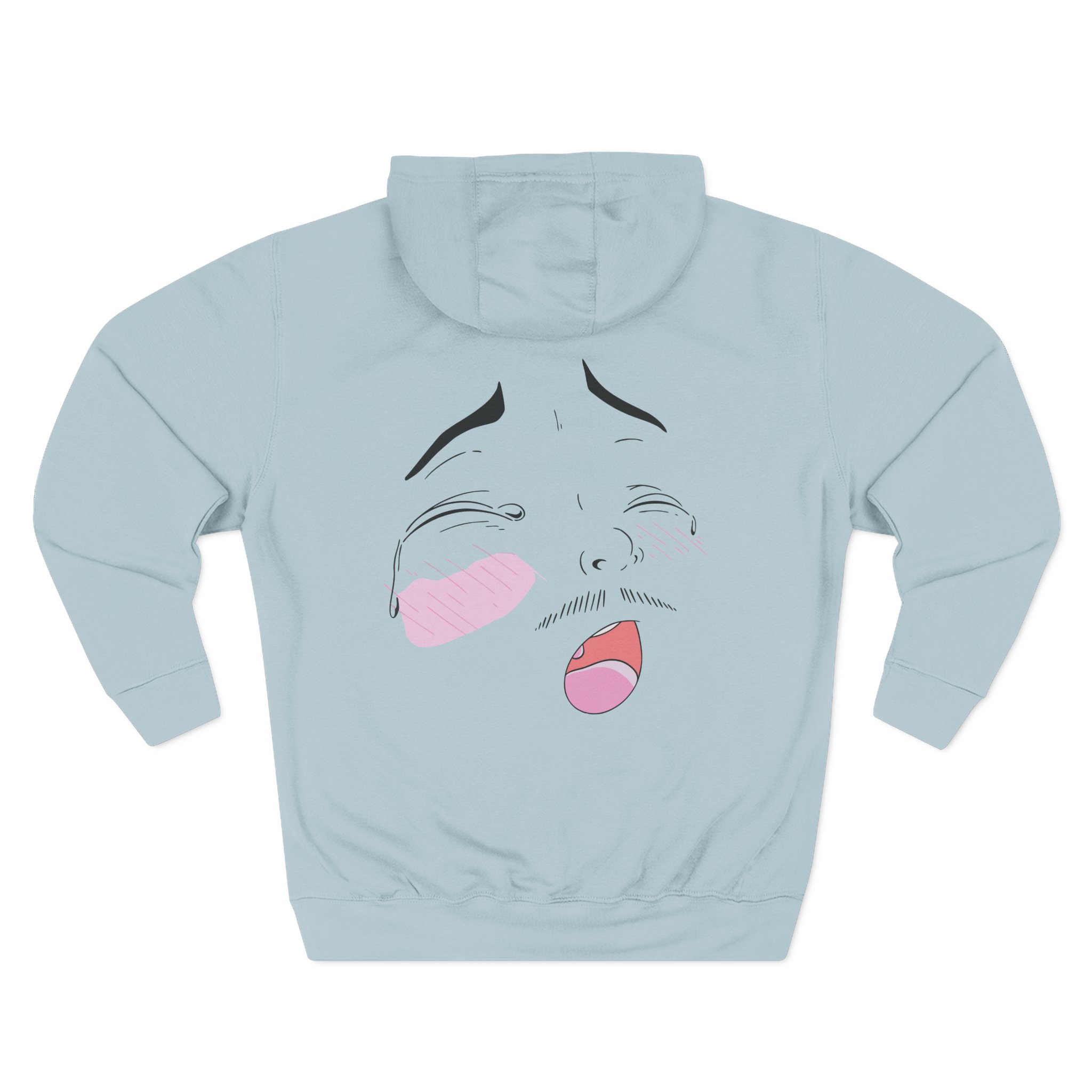Hot Mulligan Ahegao Three-Panel Fleece Hoodie