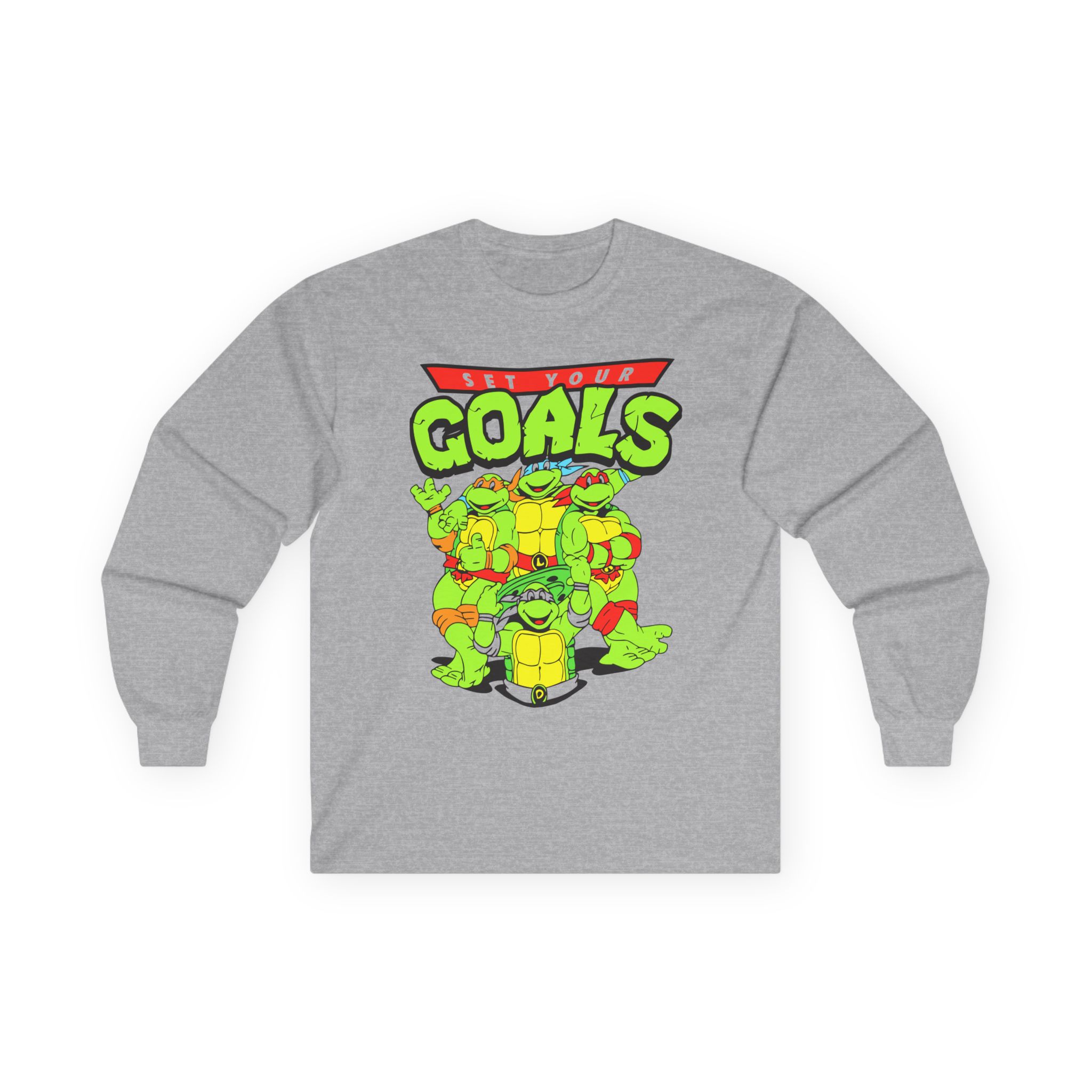 Set Your Goals Ninja Turtles Unisex Ultra Cotton Long Sleeve Tee