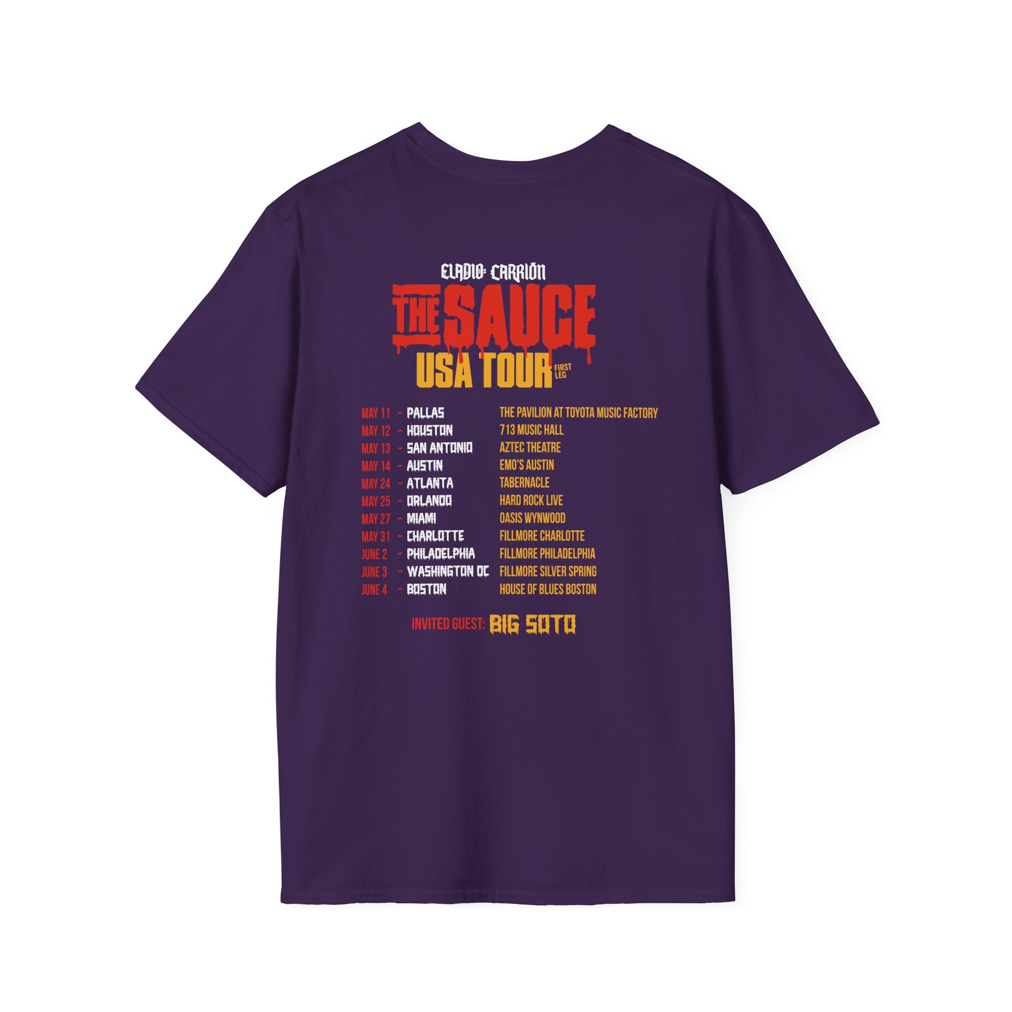 Sauce Boyz Usa Tour Unisex Softstyle T-Shirt