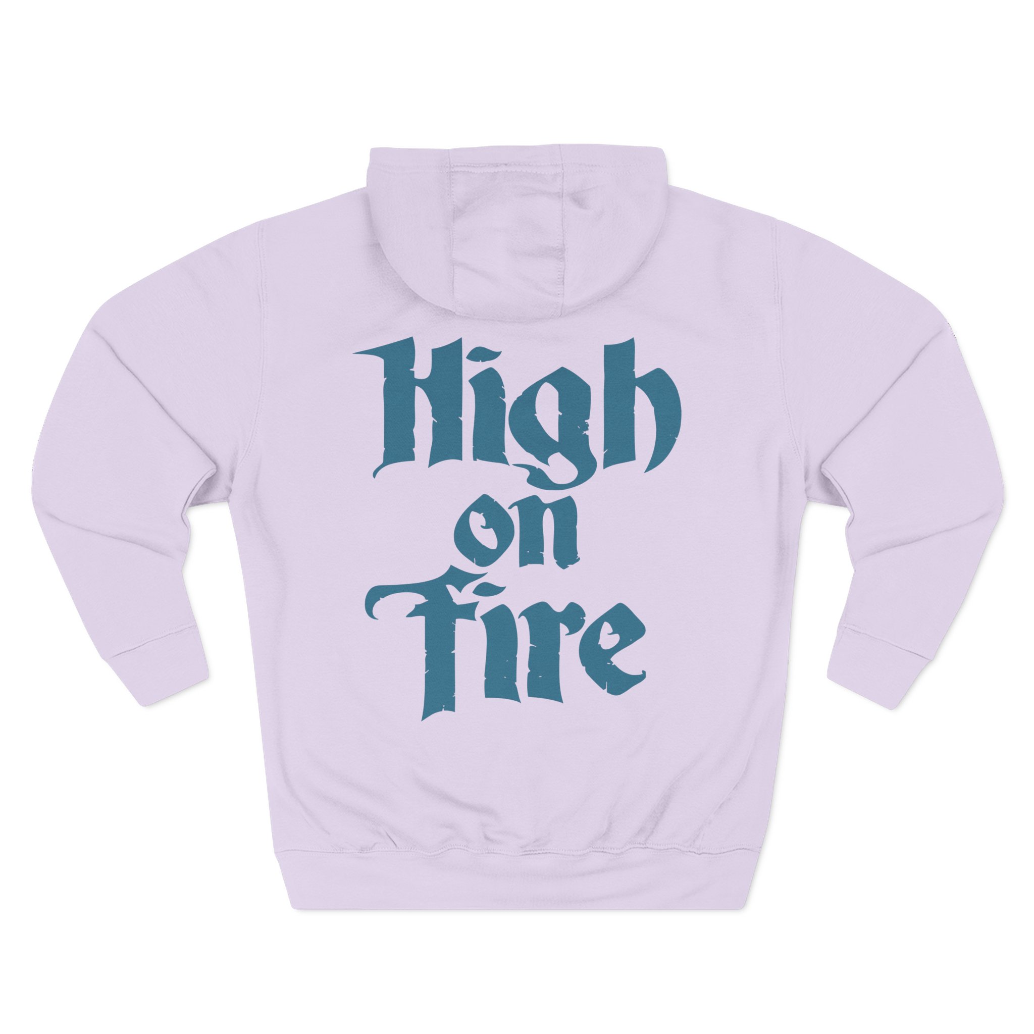 High on Fire Skull Knife Three-Panel Fleece Hoodie
