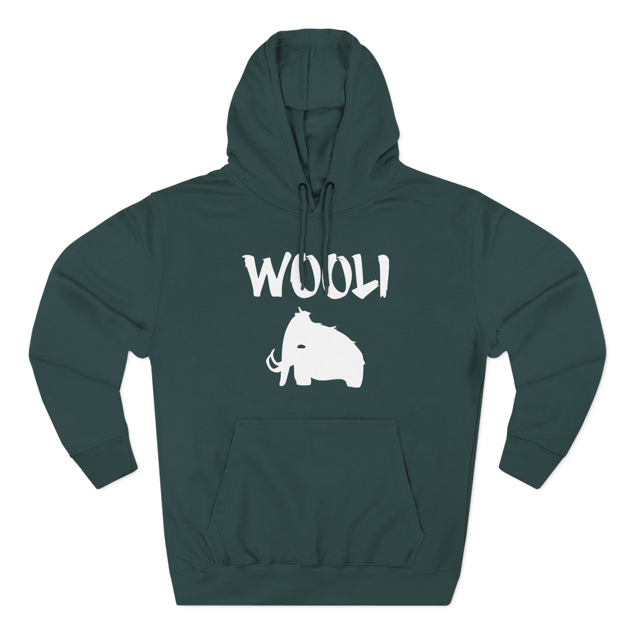 Wooli Logo Three-Panel Fleece Hoodie