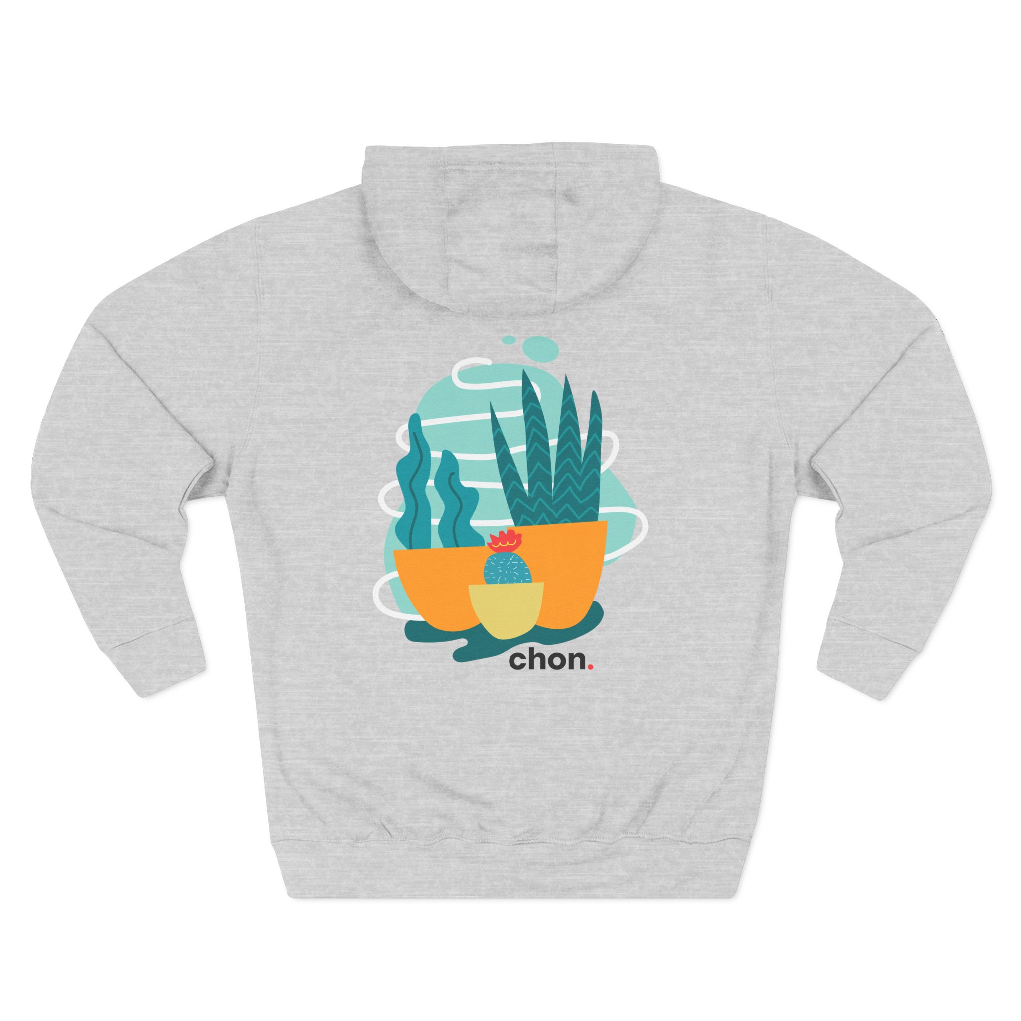 Chon Succulents Pigment Lemon Three-Panel Fleece Hoodie