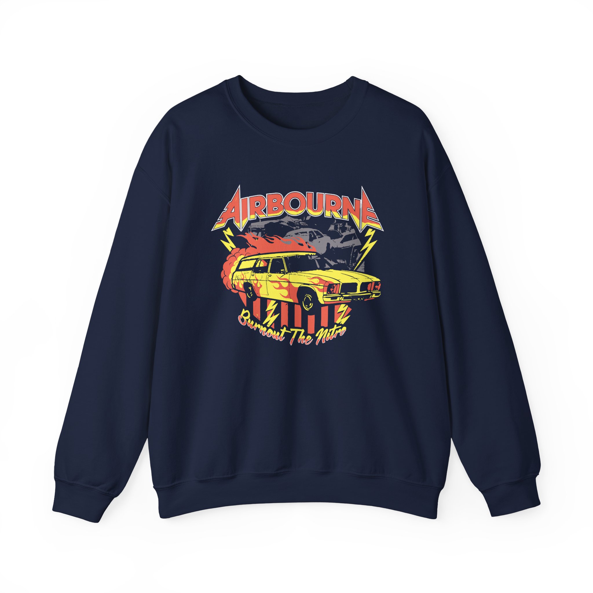 Airbourne Burnout the Nitro Unisex Heavy Blendâ„¢ Crewneck Sweatshirt