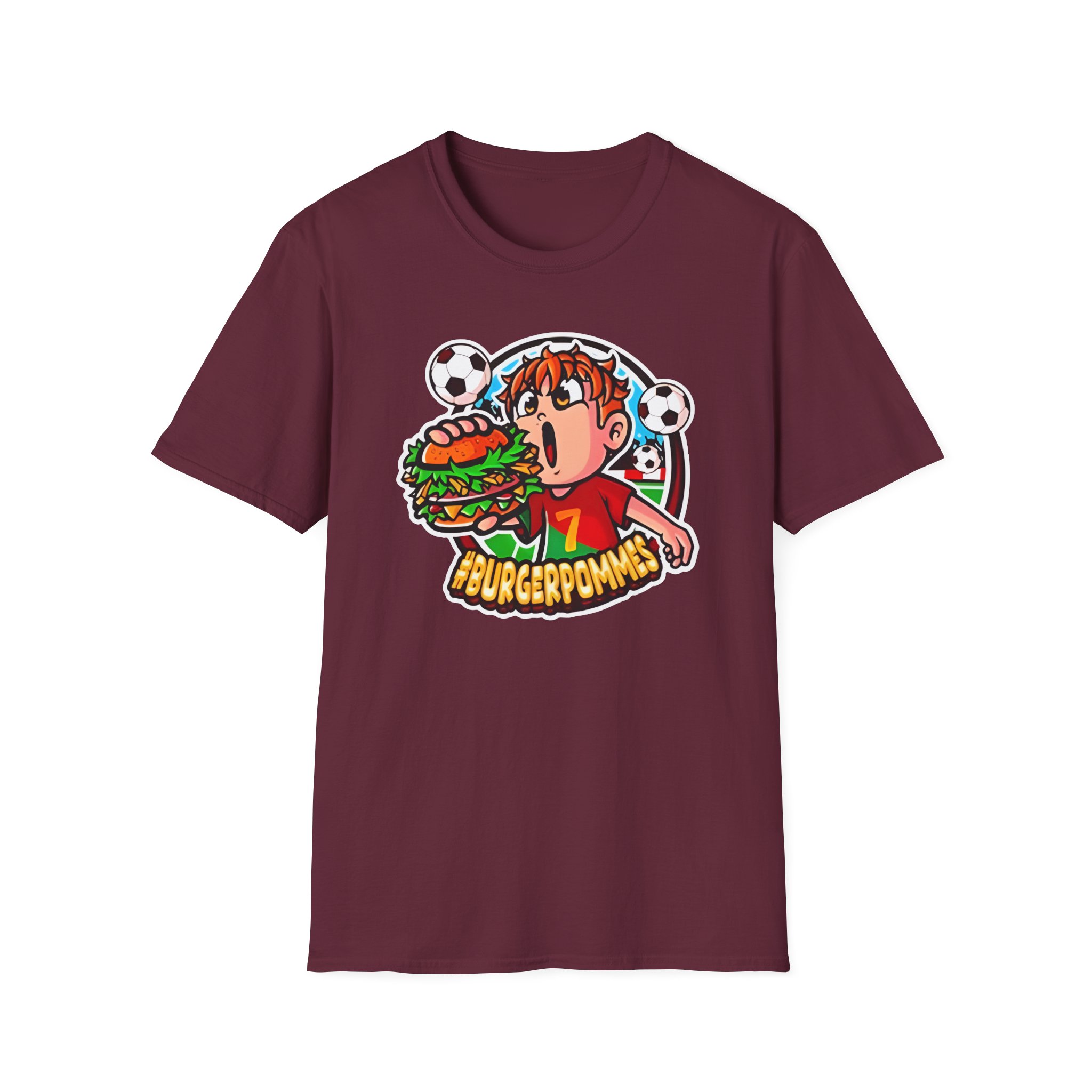 Burger Pommes Unisex Softstyle T-Shirt
