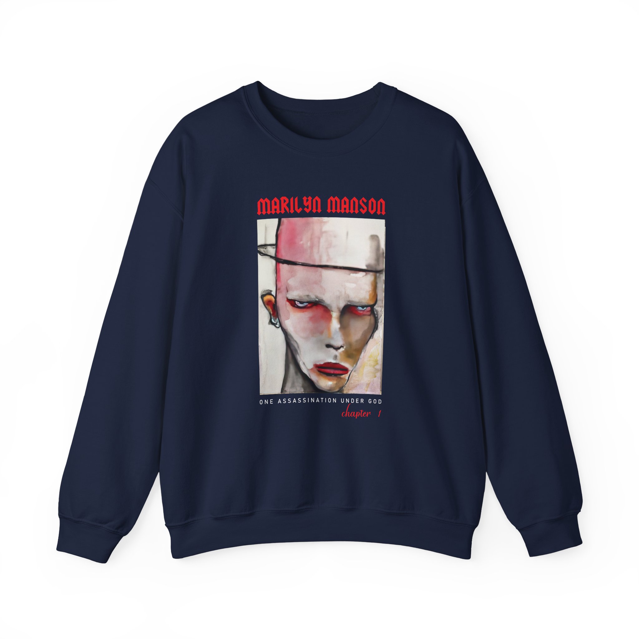 Marilyn Manson One Assassination Under God Unisex Heavy Blendâ„¢ Crewneck Sweatshirt