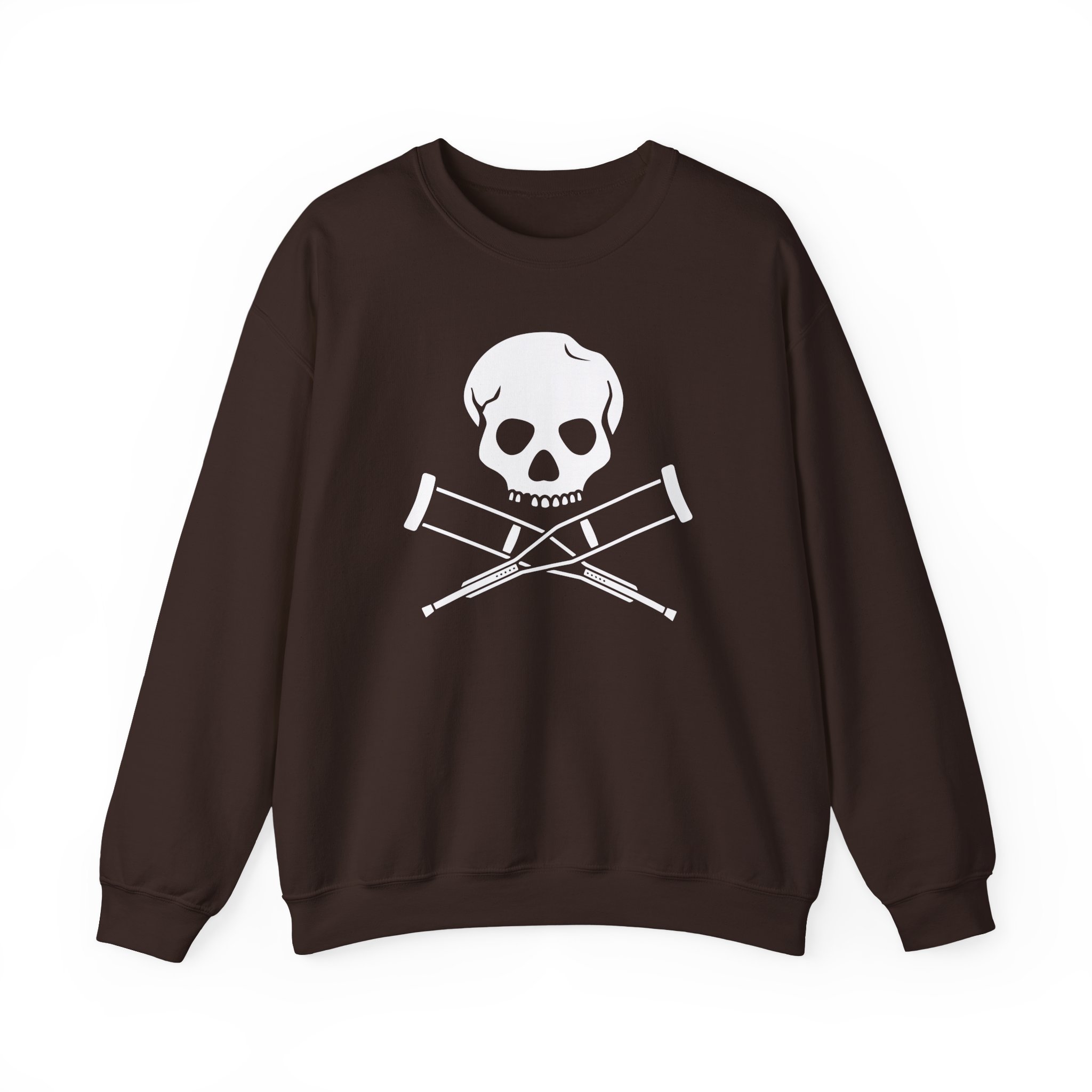 Jackass Skull and Crutches Unisex Heavy Blendâ„¢ Crewneck Sweatshirt