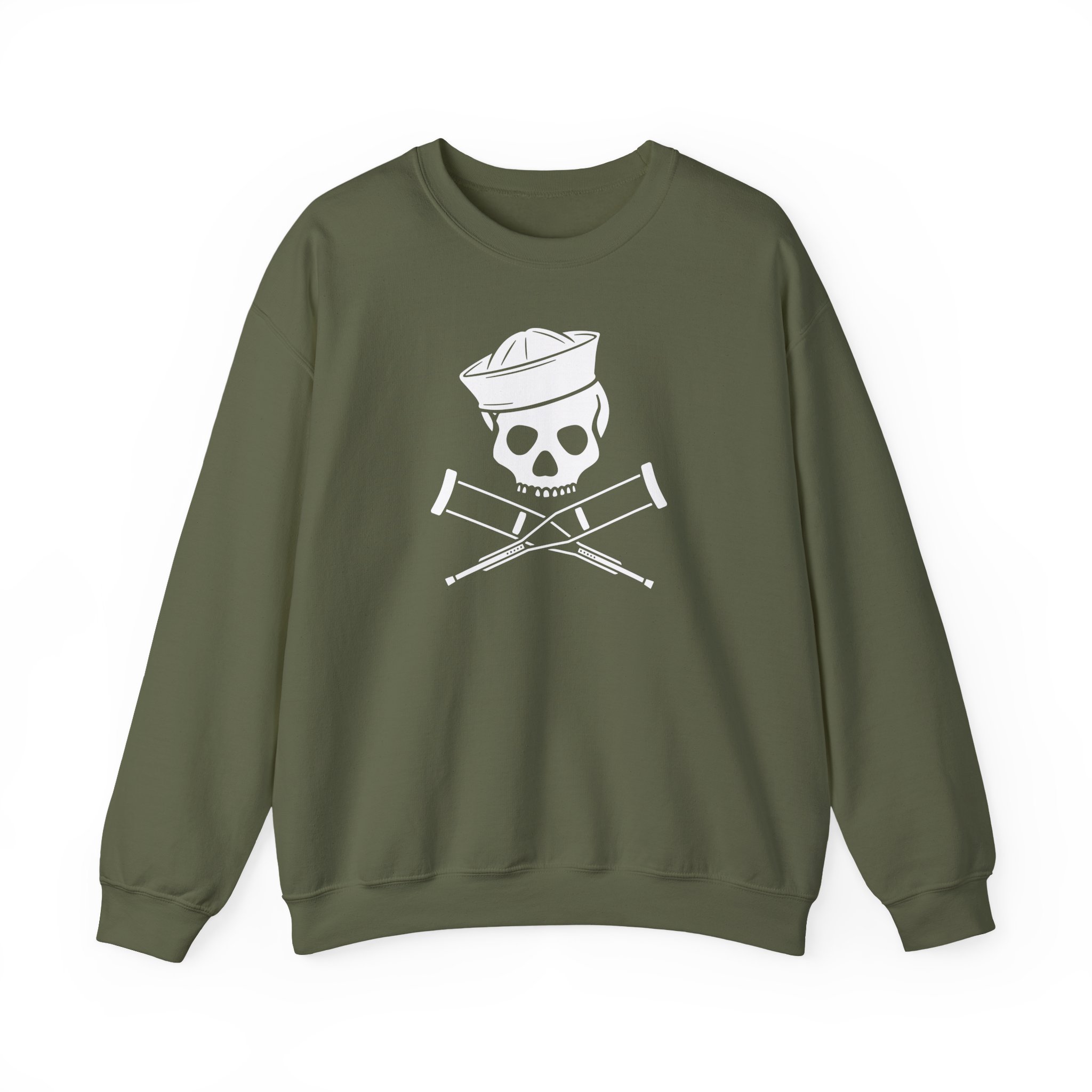 Jackass Sailor Skull & Crossbones Unisex Heavy Blendâ„¢ Crewneck Sweatshirt
