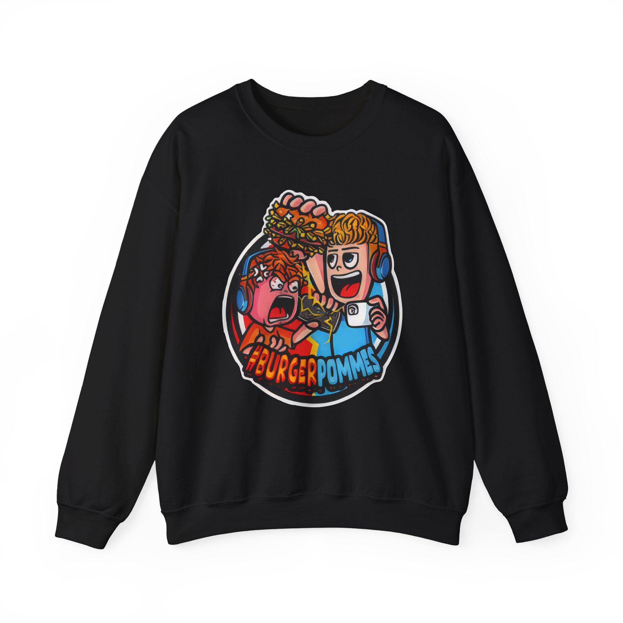 Burger Pommes Unisex Heavy Blendâ„¢ Crewneck Sweatshirt