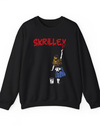 skrillex red girl Unisex Heavy Blend™ Crewneck Sweatshirt