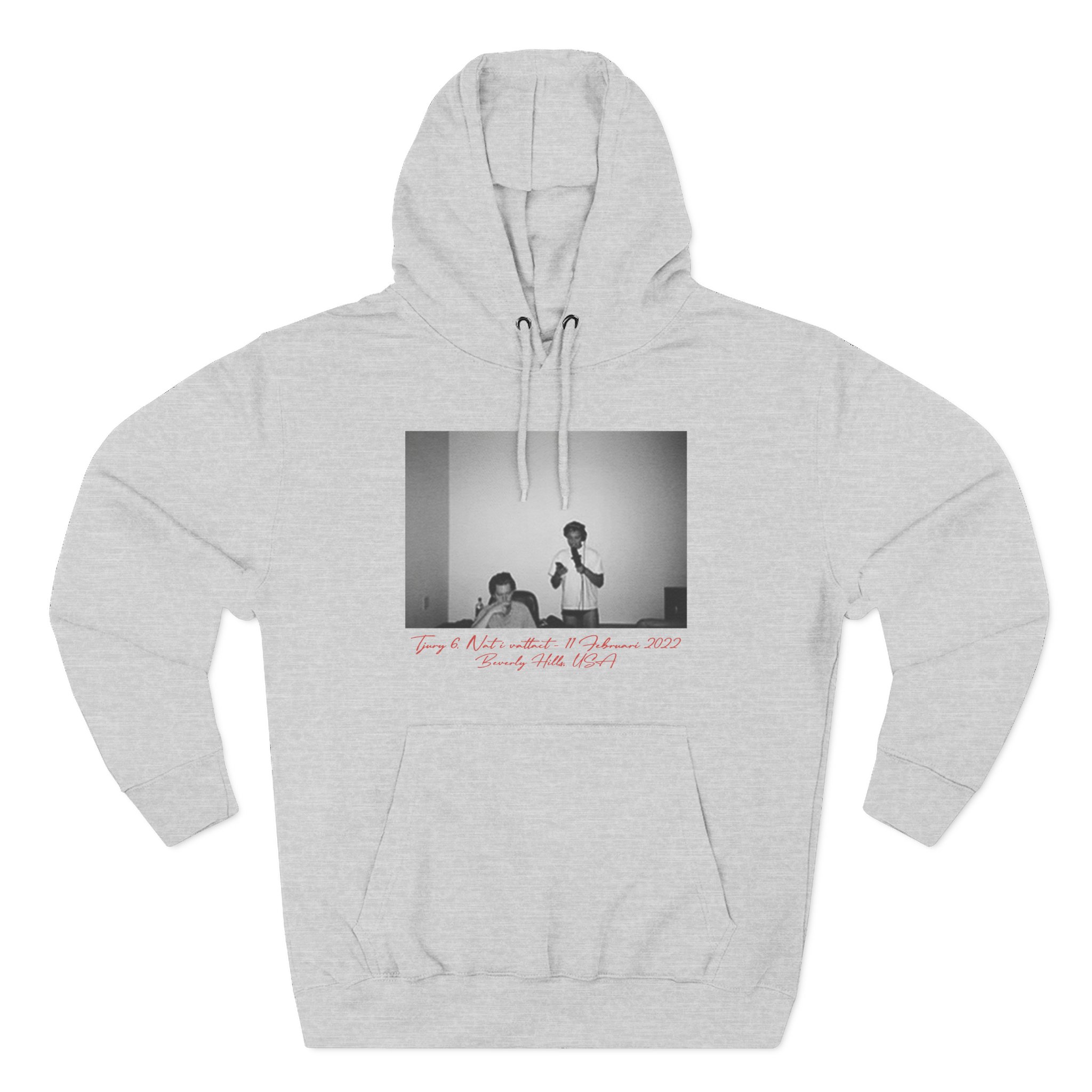 Hov1 11 Februari Vit Three-Panel Fleece Hoodie